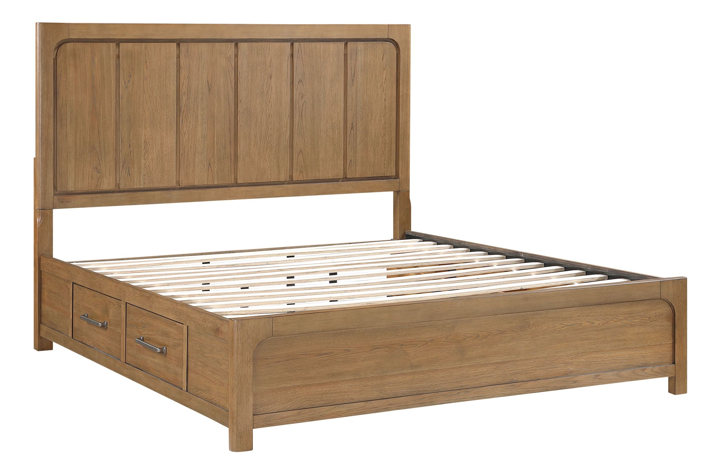 Charlotte Wood Eastern King Storage Platform Bed