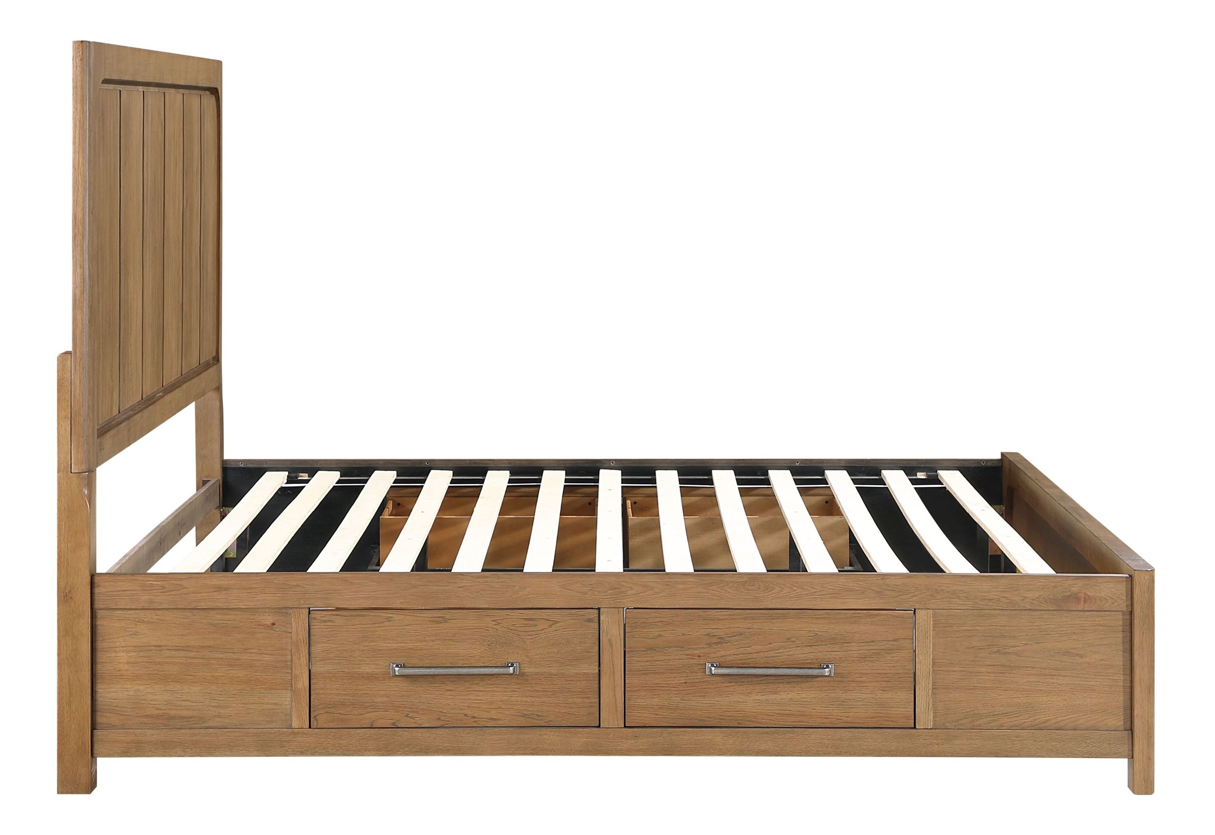 Charlotte Wood Eastern King Storage Platform Bed