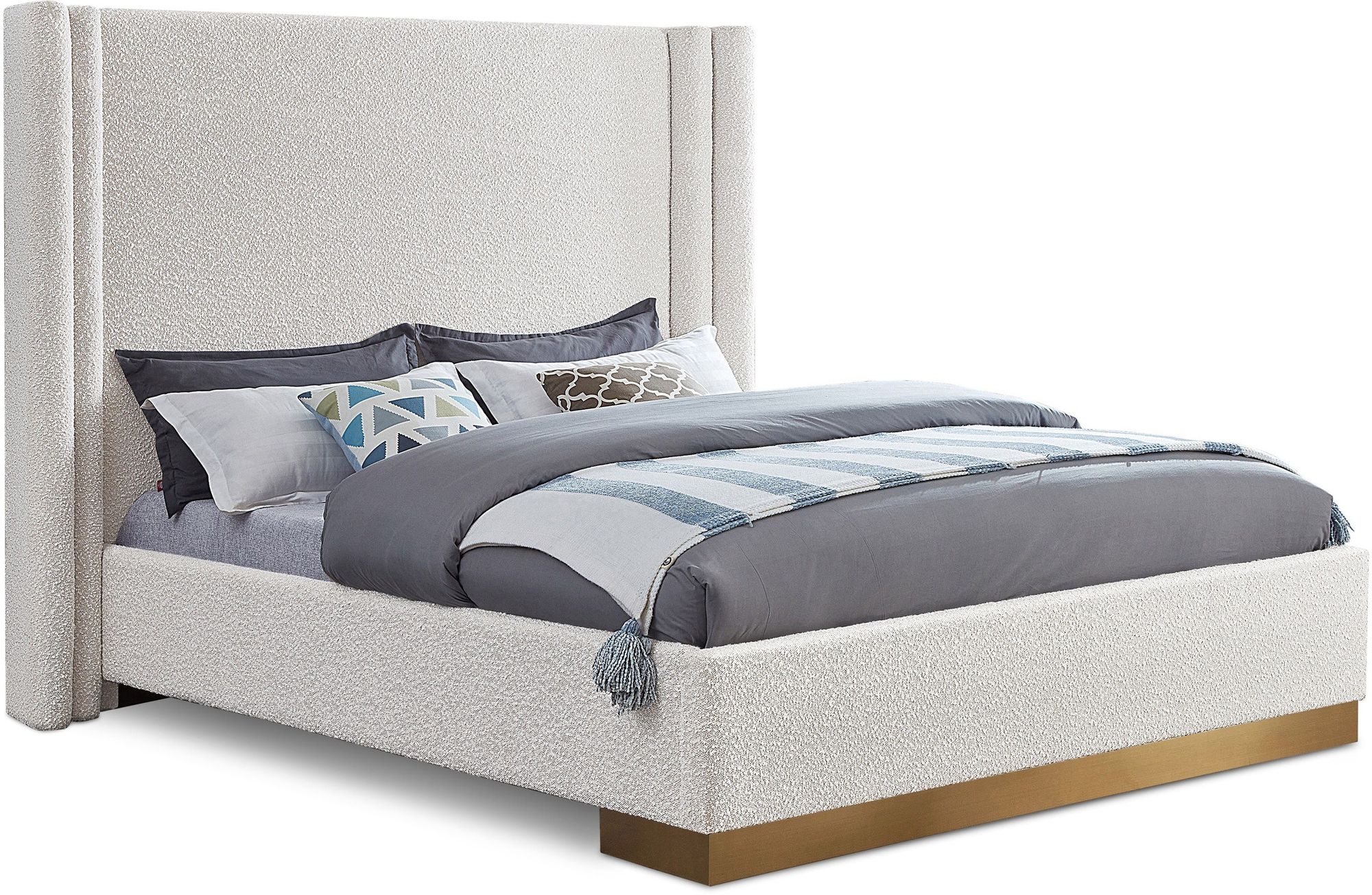 Halton Boucle Fabric Bed