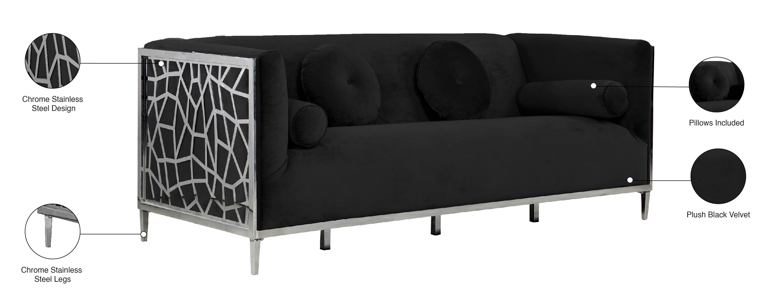 Opal Velvet Sofa