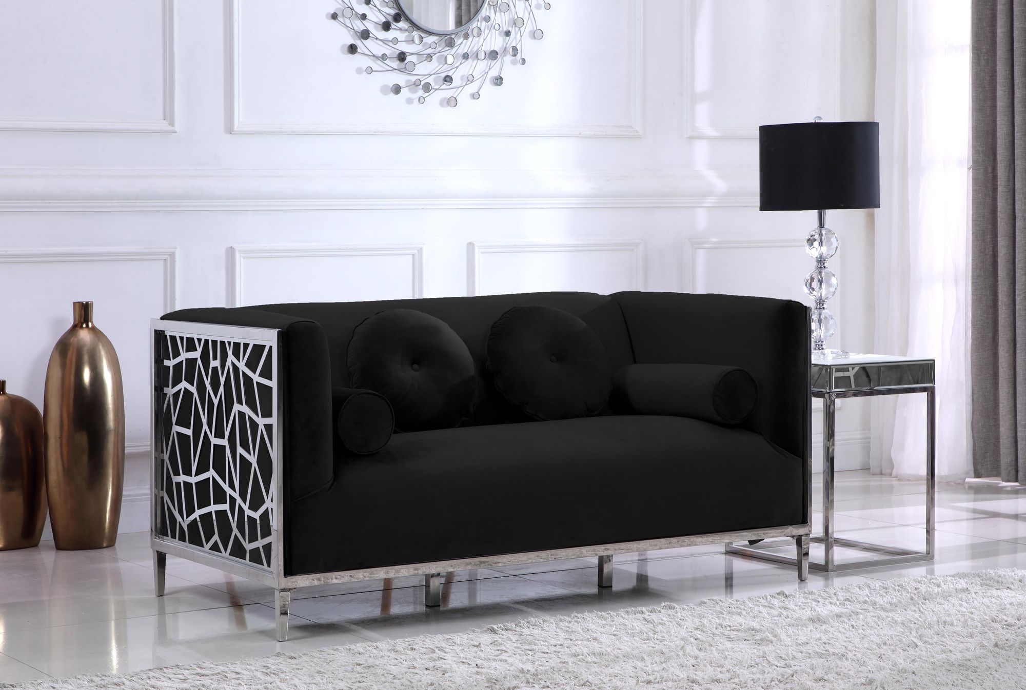Opal Velvet Loveseat