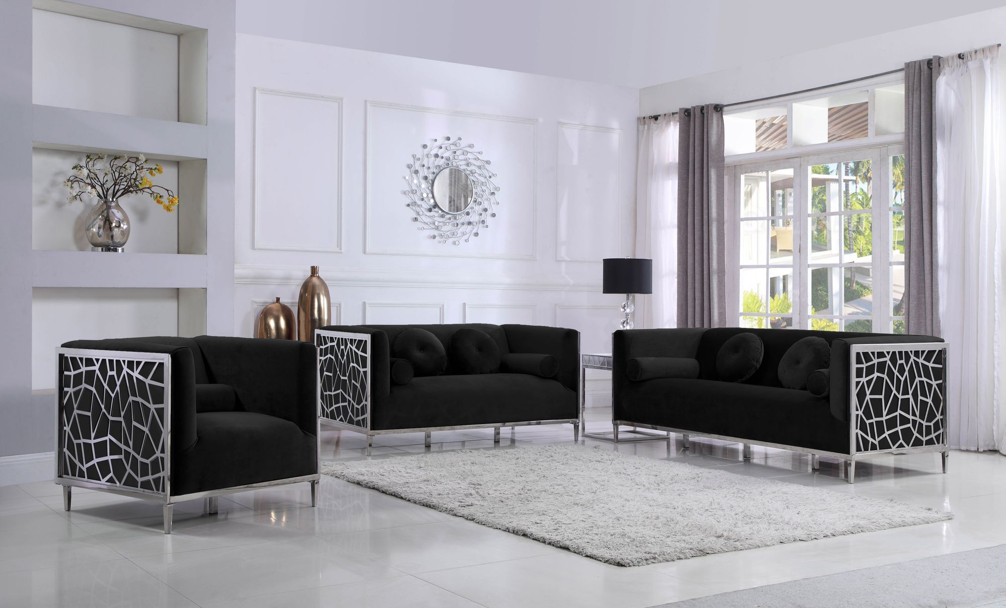 Opal Velvet Loveseat