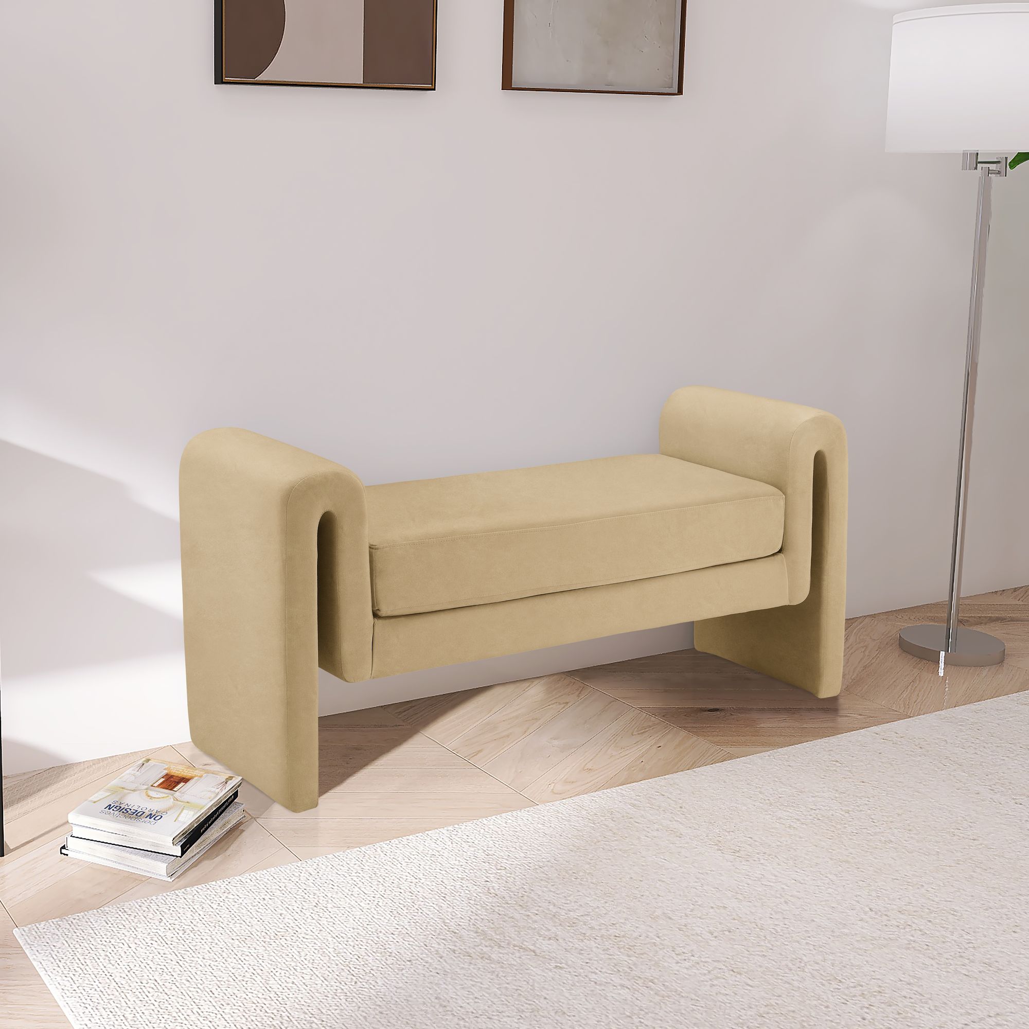 Stylus 51" Velvet Bench