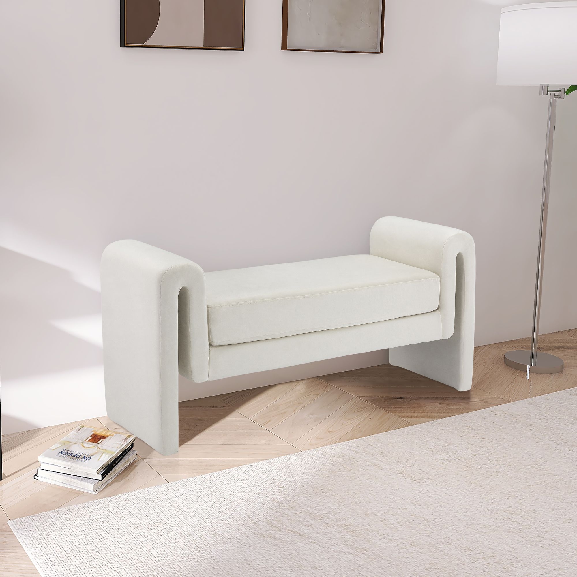 Stylus 51" Velvet Bench