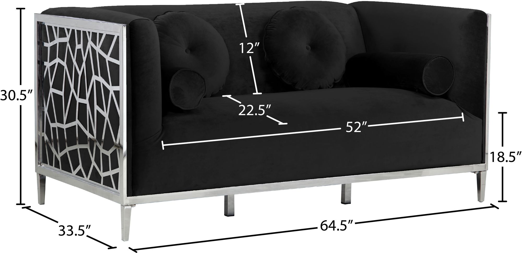 Opal Velvet Loveseat