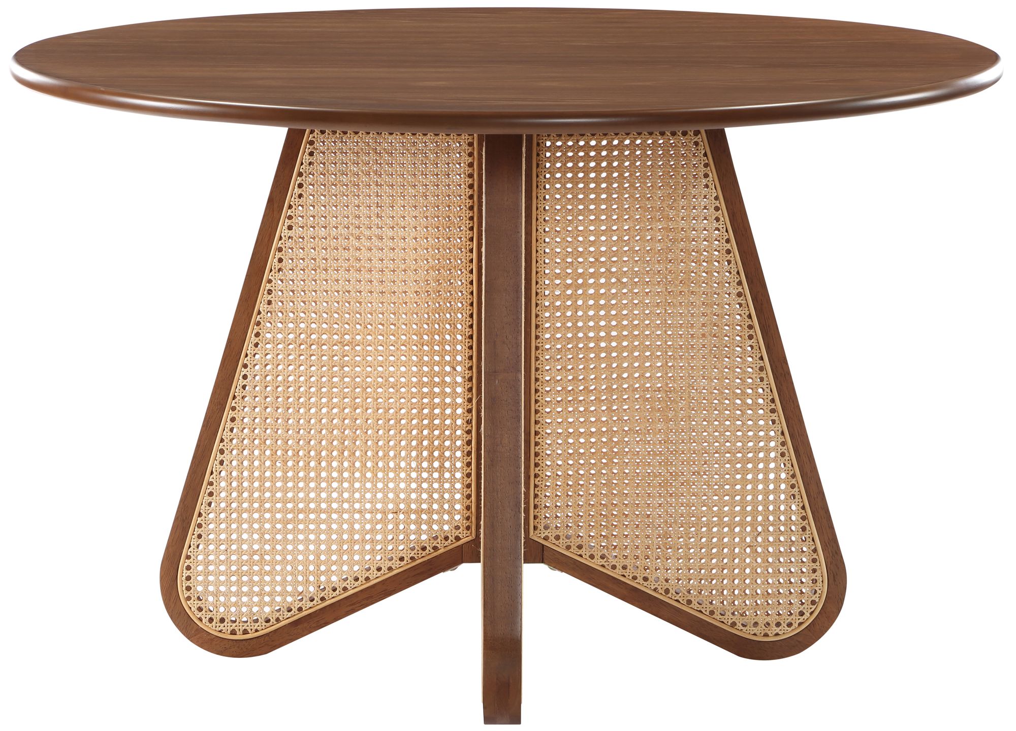 Butterfly 48" Round Oak Veneer Dining Table