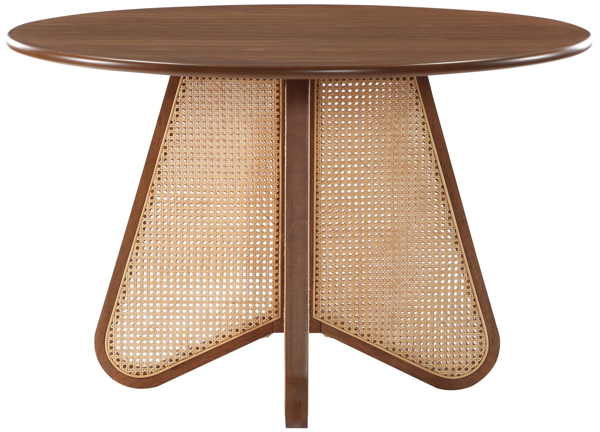 Butterfly 48" Round Oak Veneer Dining Table