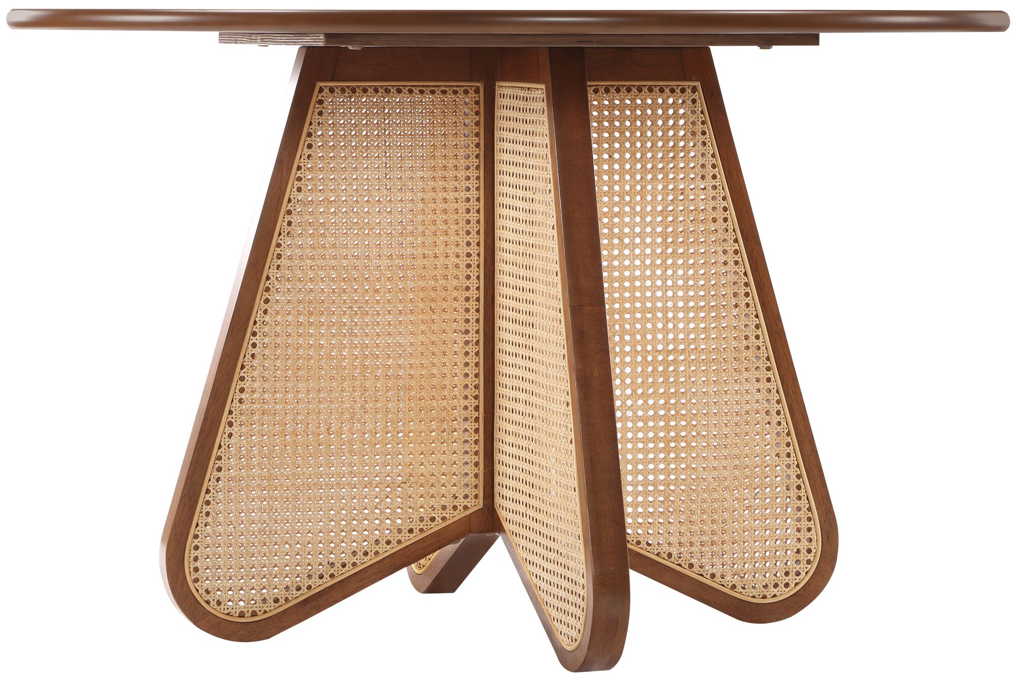 Butterfly 48" Round Oak Veneer Dining Table