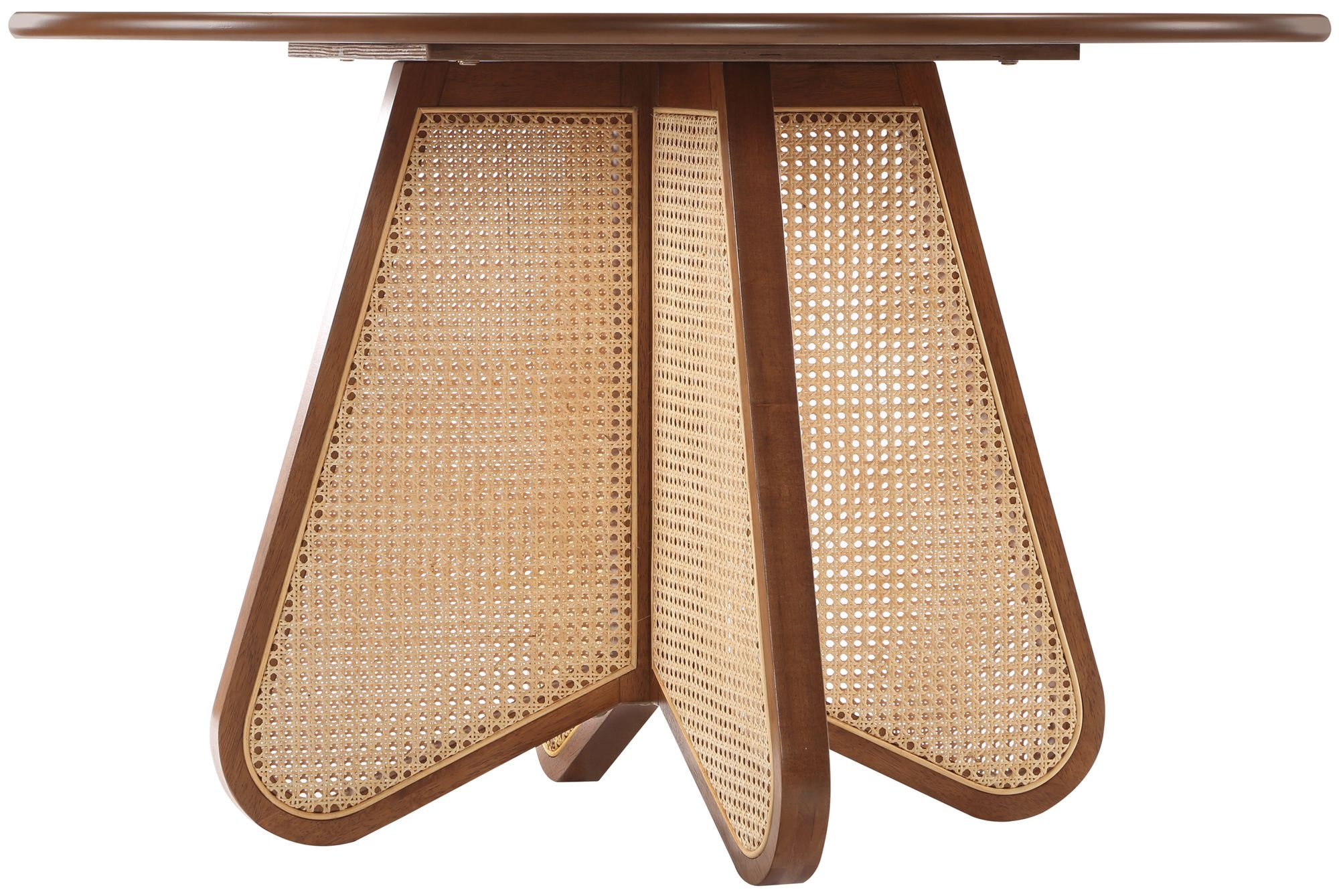 Butterfly 48" Round Oak Veneer Dining Table