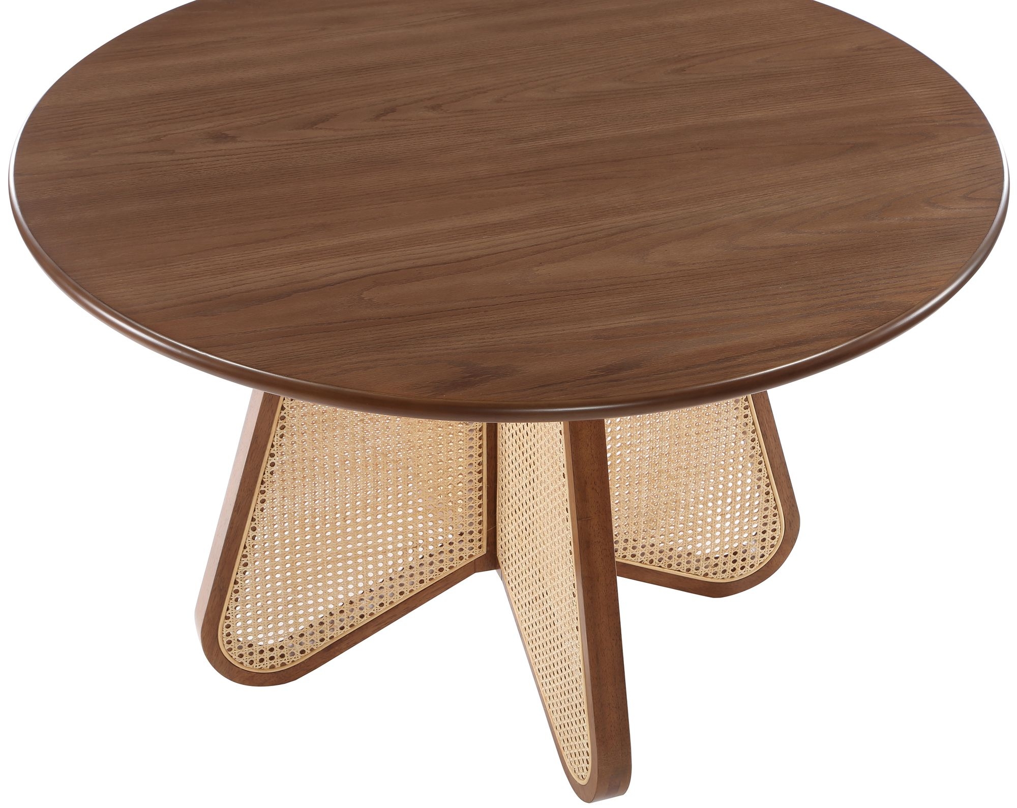 Butterfly 48" Round Oak Veneer Dining Table
