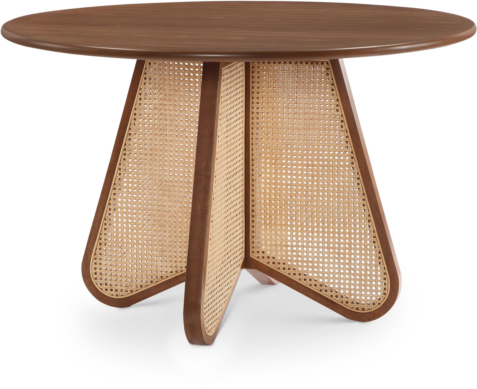 Butterfly 48" Round Oak Veneer Dining Table
