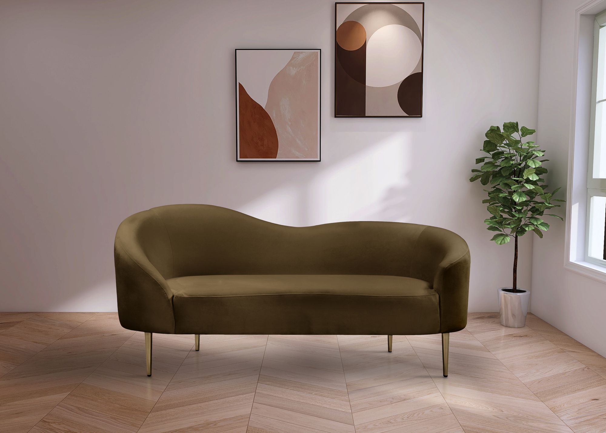 Ritz Velvet Loveseat