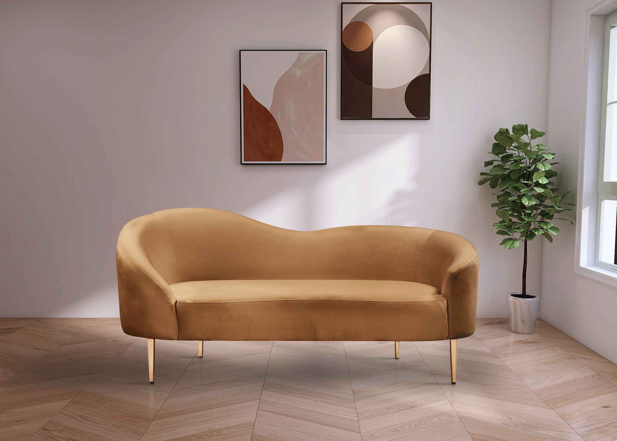 Ritz Velvet Loveseat