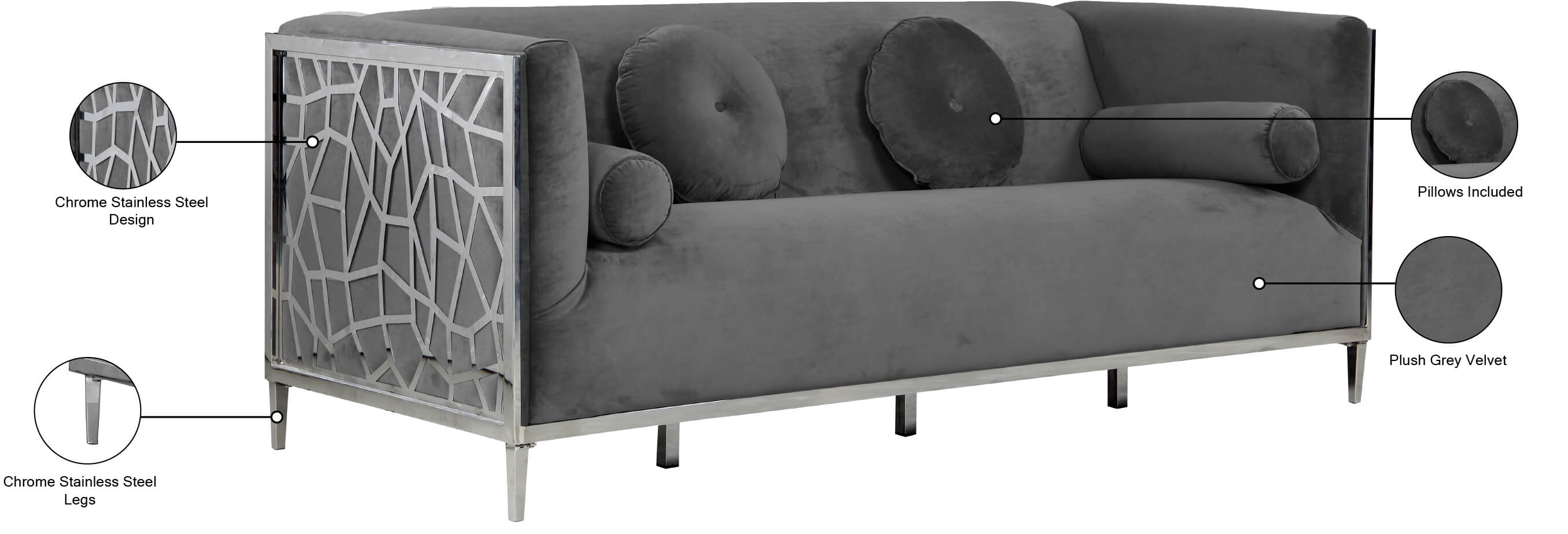 Opal Velvet Sofa