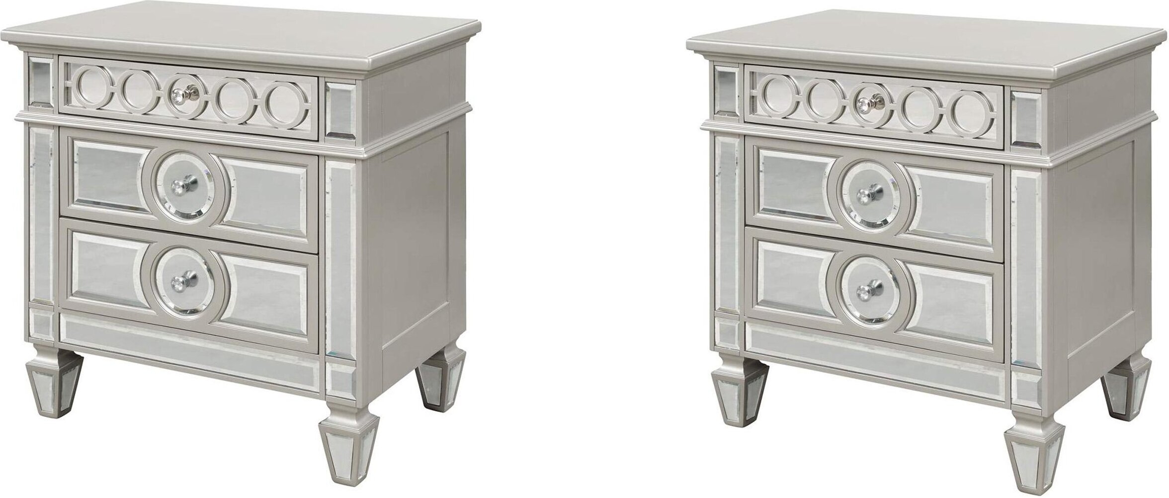 Symphony 2-Drawer Wood Veneer Nightstand