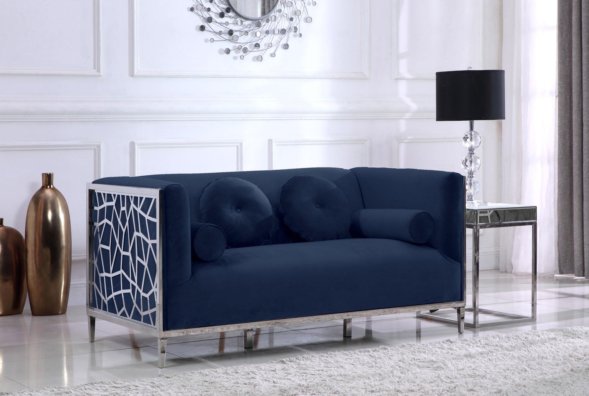 Opal Velvet Loveseat