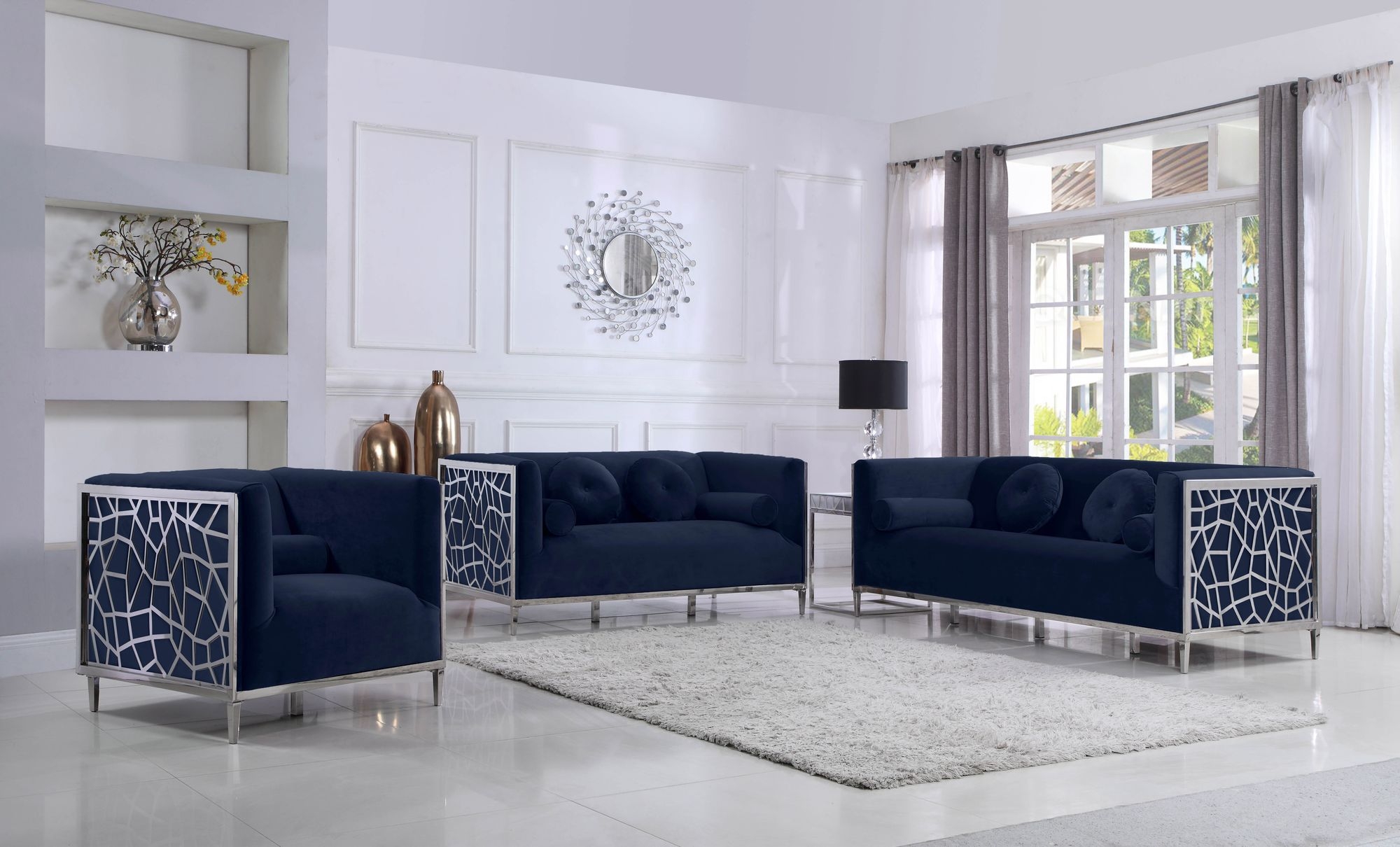 Opal Velvet Loveseat