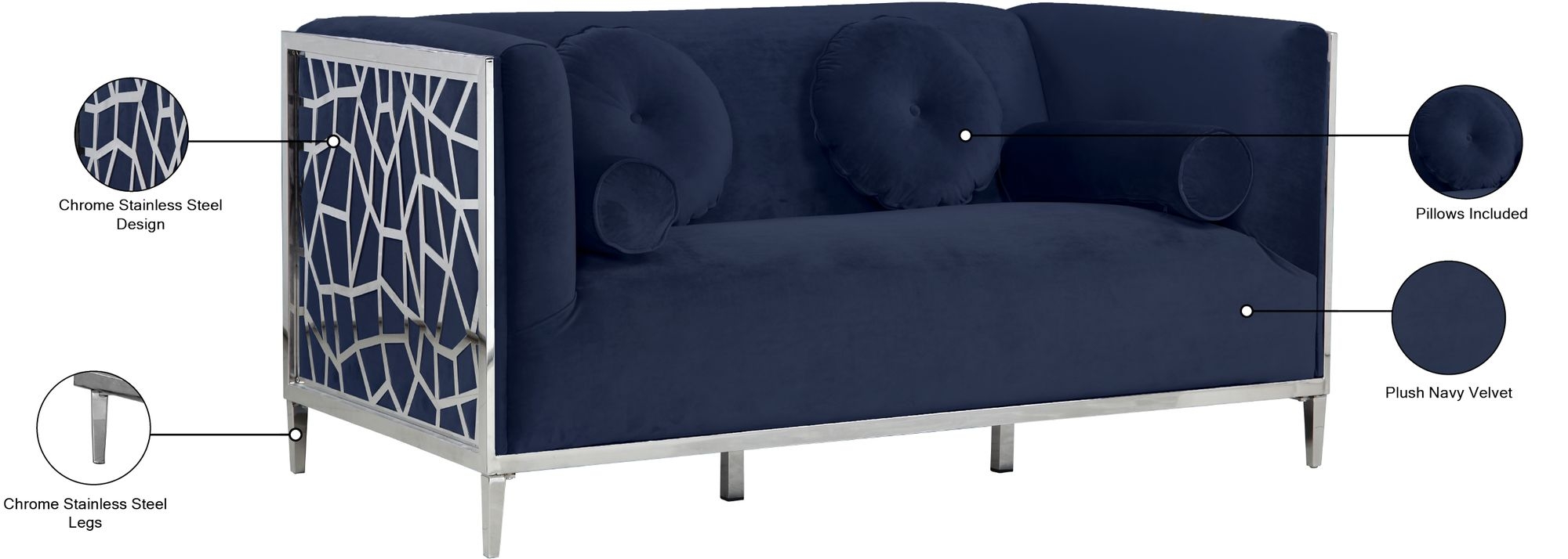 Opal Velvet Loveseat