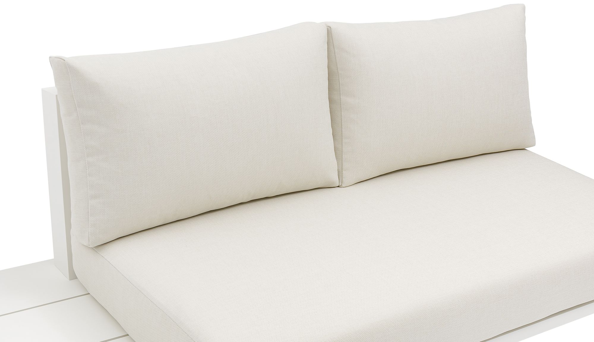 Maldives 157" 7-Piece Outdoor Patio Waterproof Fabric Modular Sectional with White Aluminum Frame