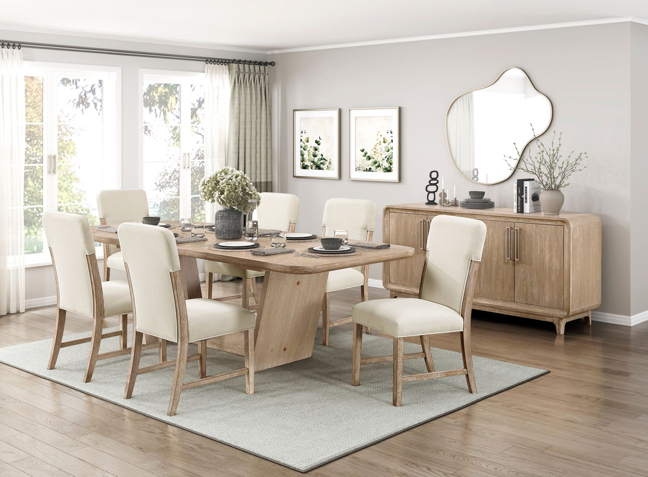 Wilshire Rectangular Extendable Wood Dining Table