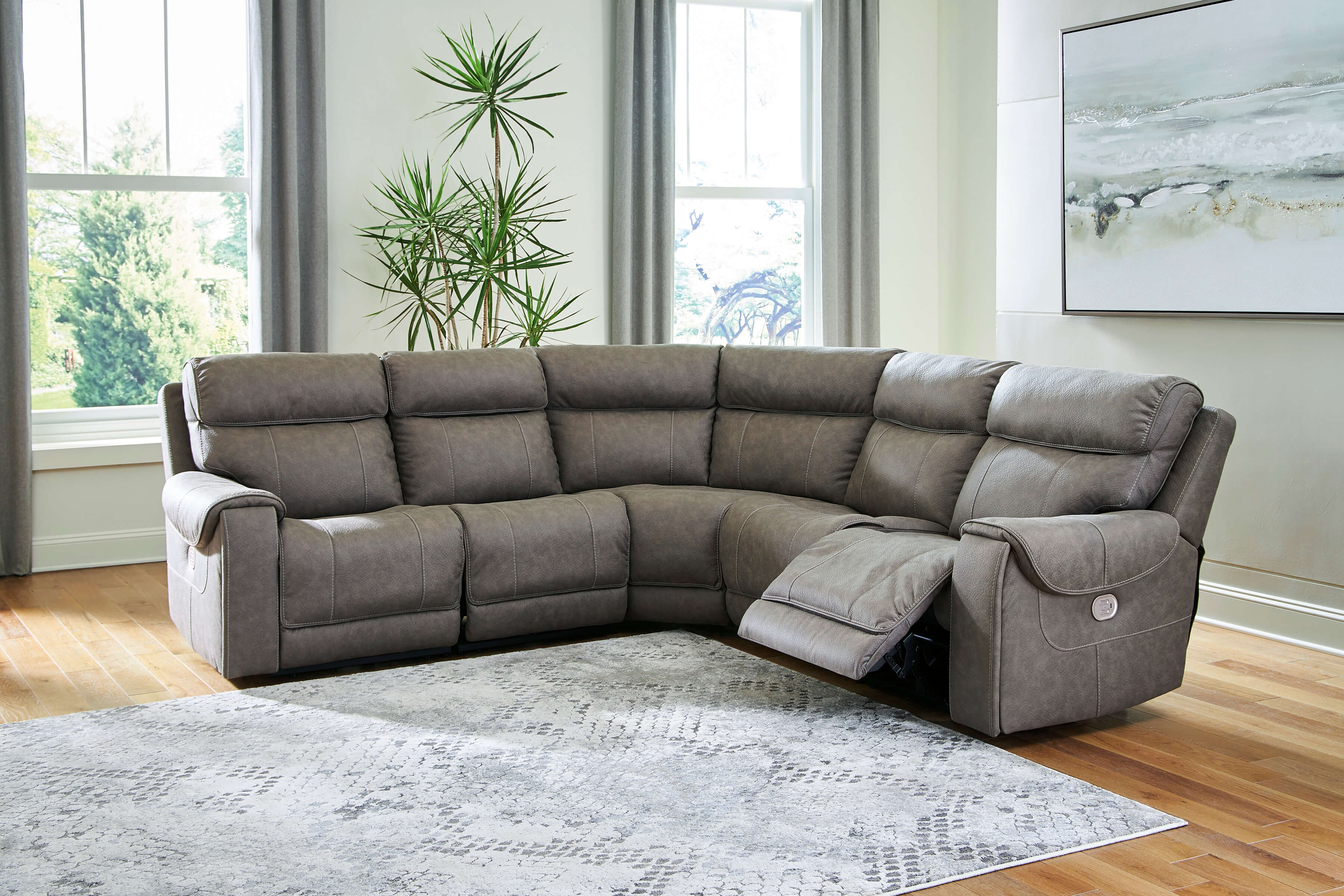 Starbot 5-Piece Polyester Power Reclining Sectional Sofa