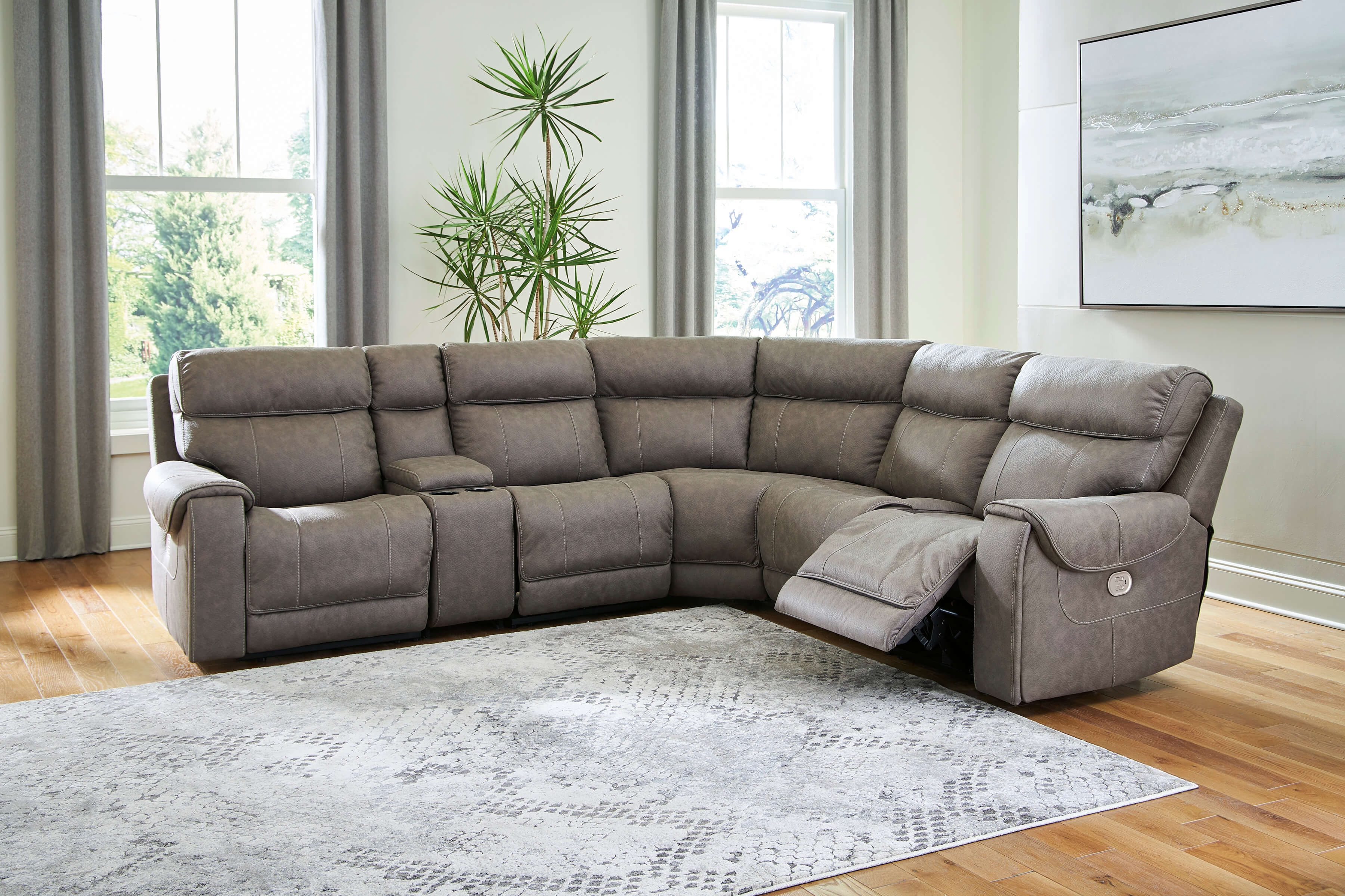 Starbot 6-Piece Polyester Power Reclining Sectional Sofa