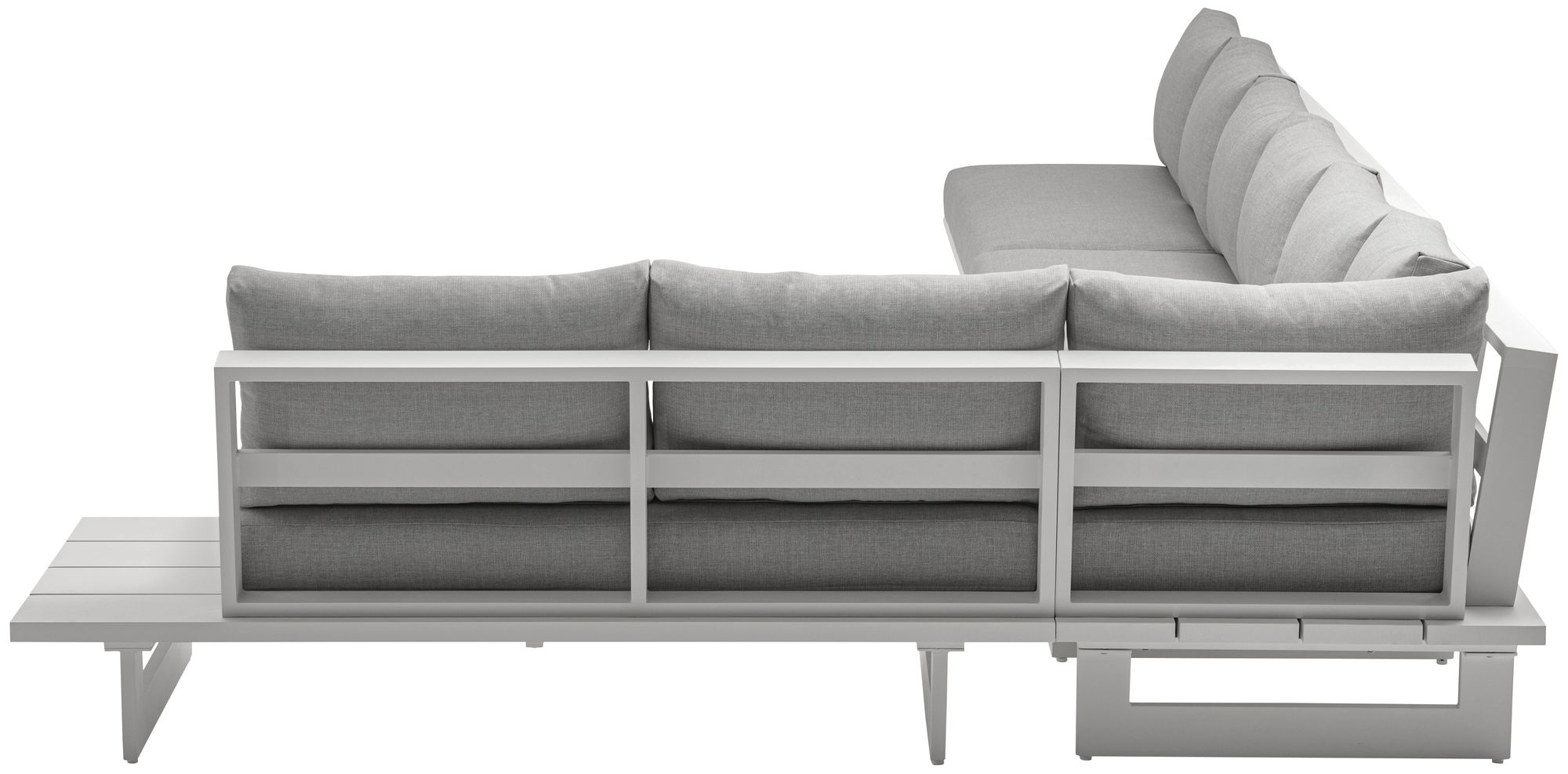 Maldives 102" x 184.5" 6-Piece Outdoor Patio Waterproof Fabric Modular Sectional with Aluminum Frame