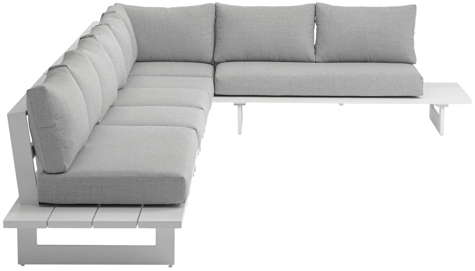 Maldives 102" x 184.5" 6-Piece Outdoor Patio Waterproof Fabric Modular Sectional with Aluminum Frame
