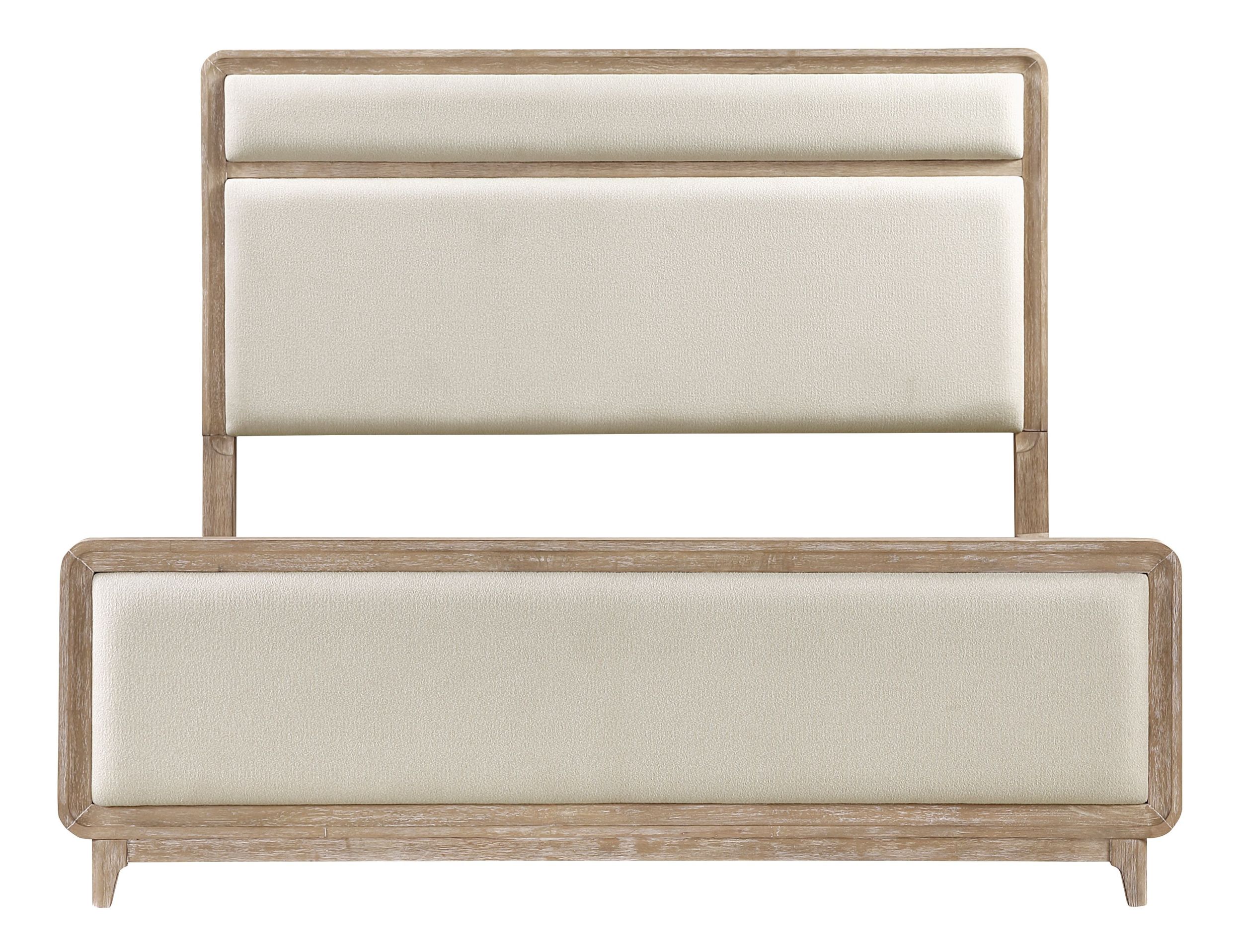 Wilshire Chenille/Wood Eastern King Panel Bed