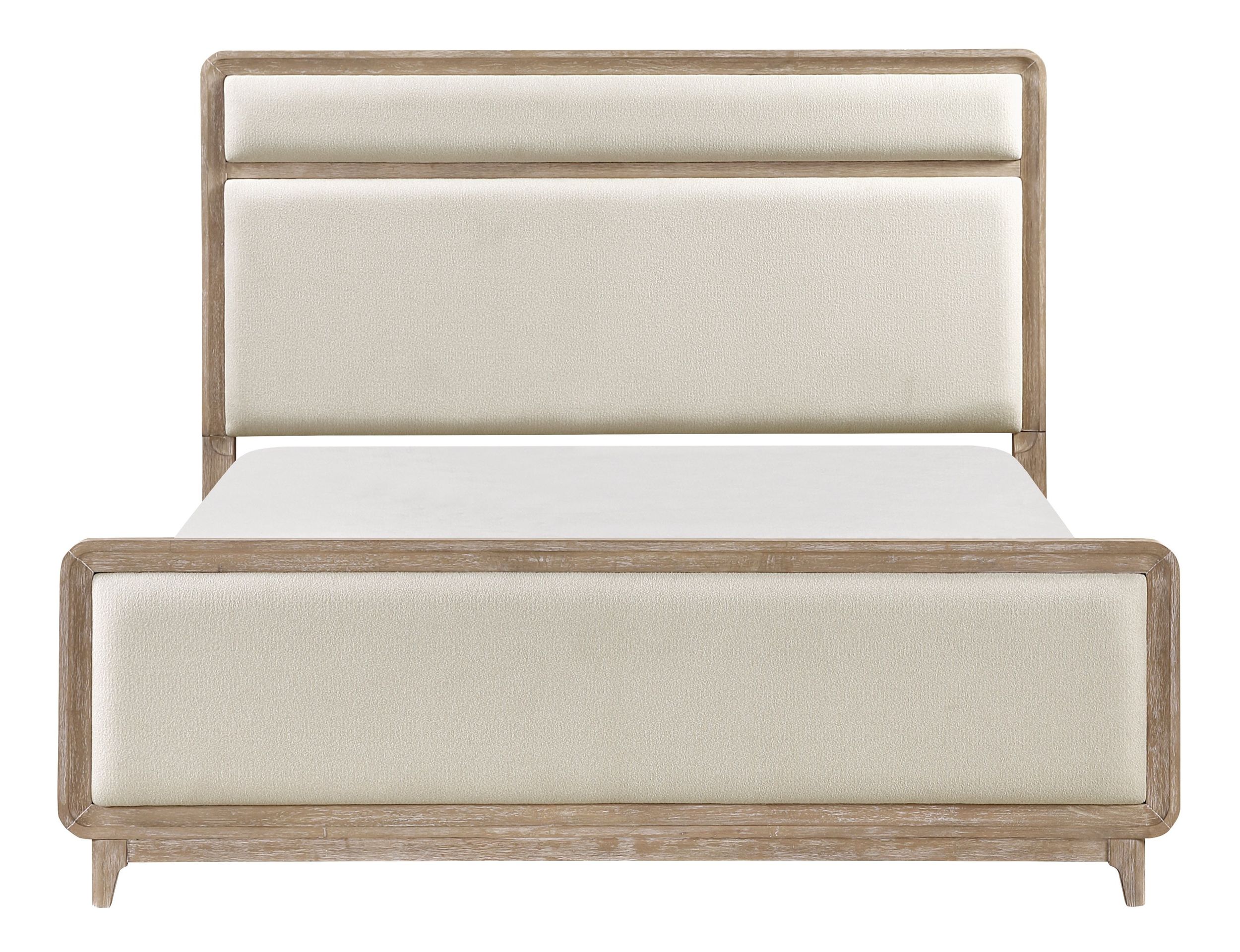 Wilshire Chenille/Wood Panel Bed