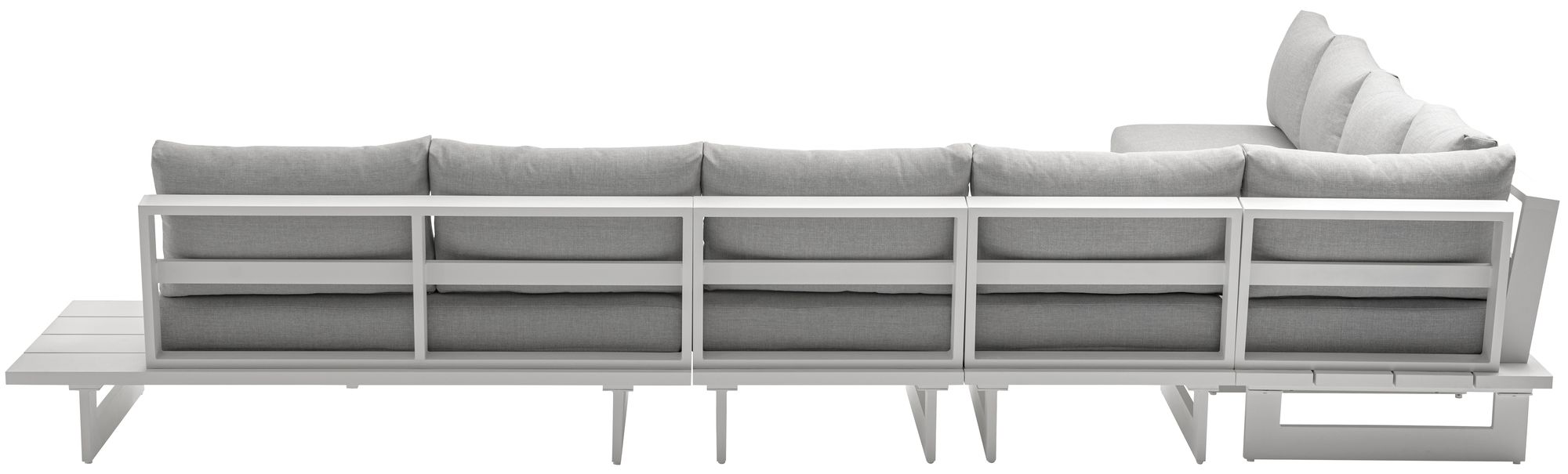 Maldives 157" 7-Piece Outdoor Patio Waterproof Fabric Modular Sectional with Aluminum Frame