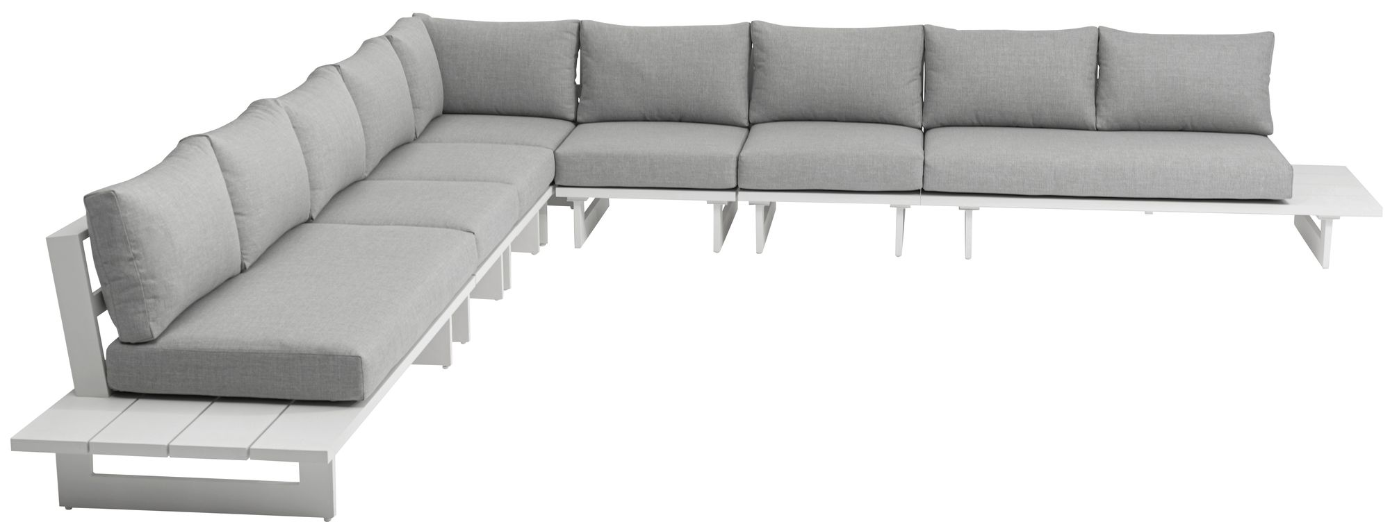 Maldives 157" 7-Piece Outdoor Patio Waterproof Fabric Modular Sectional with Aluminum Frame