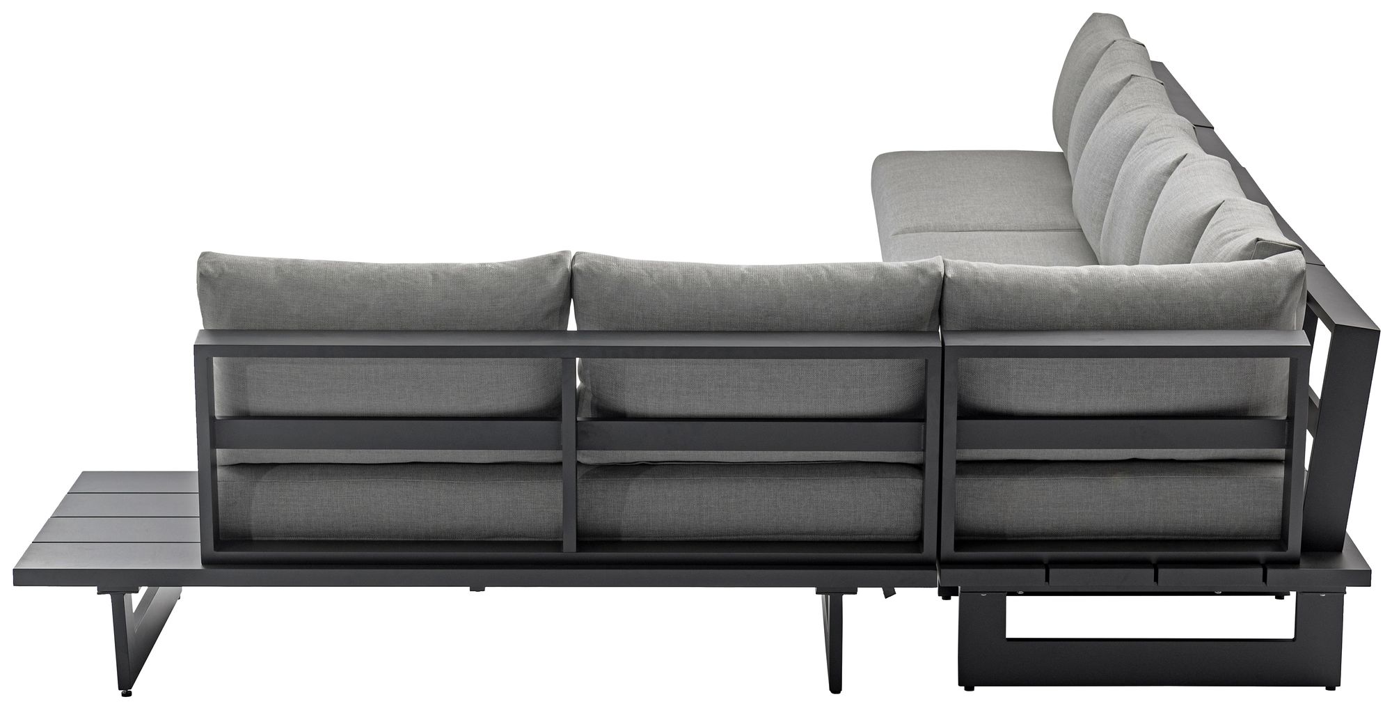 Maldives 102" x 184.5" 6-Piece Outdoor Patio Waterproof Fabric Modular Sectional with Aluminum Frame