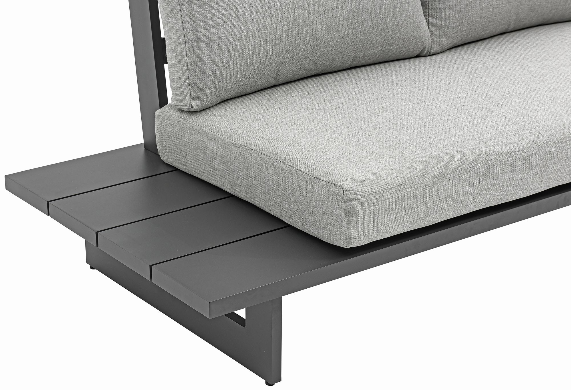 Maldives 129.5" x 184.5" 7-Piece Outdoor Patio Waterproof Fabric Modular Sectional with Aluminum Frame