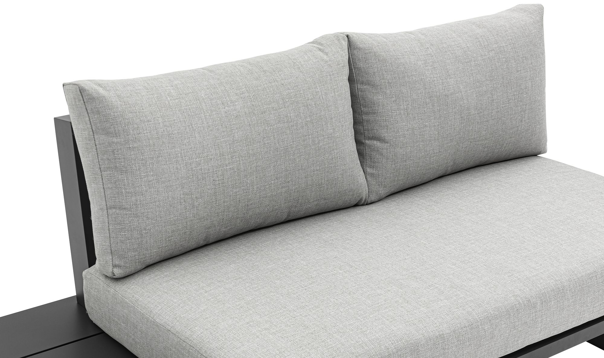 Maldives 212" x 102" 7-Piece Outdoor Patio Waterproof Fabric Modular Sectional with Dark Grey Aluminum Frame, Composition 2