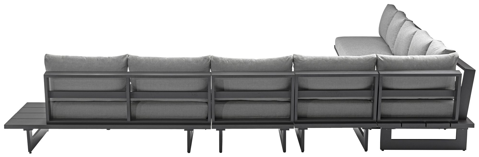 Maldives 157" 7-Piece Outdoor Patio Waterproof Fabric Modular Sectional with Aluminum Frame