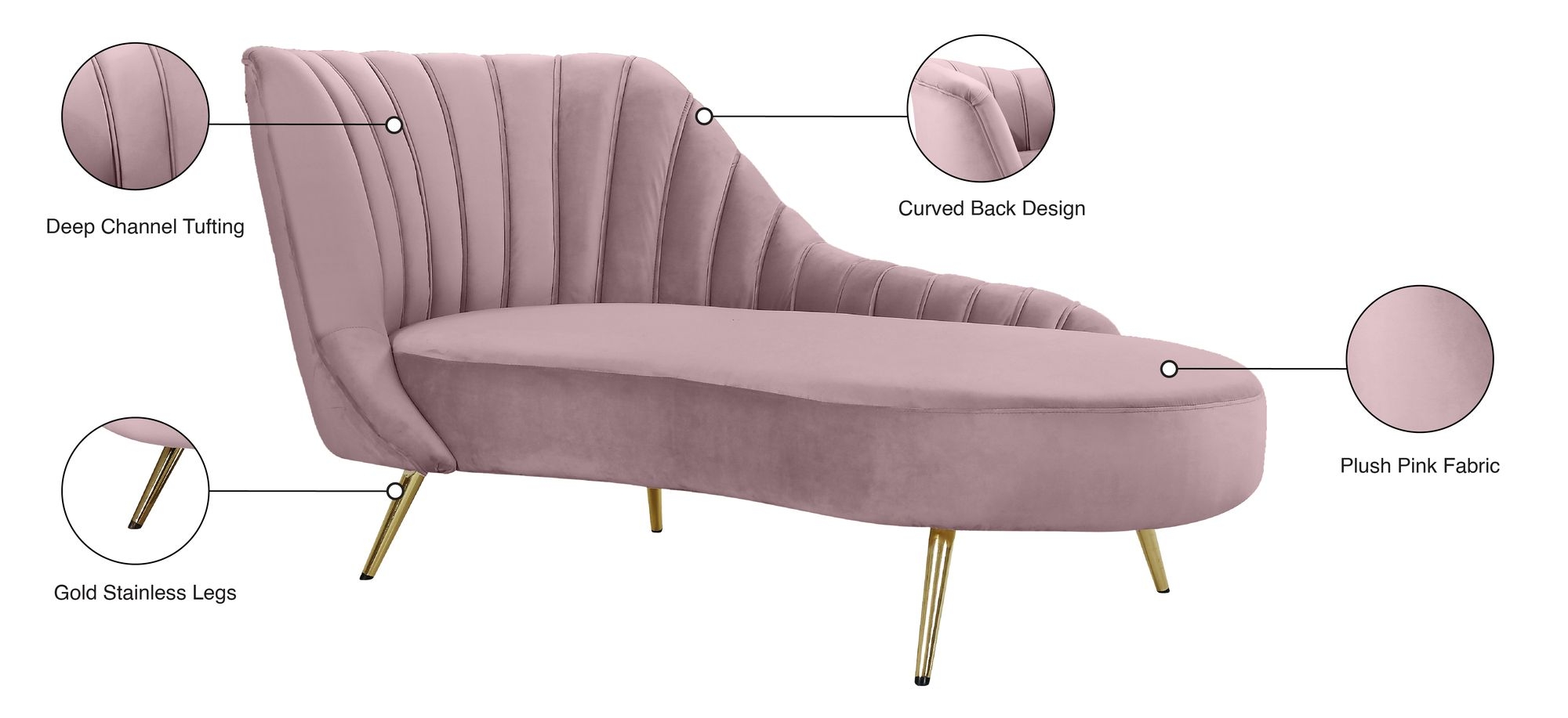 Margo Velvet Chaise Lounge