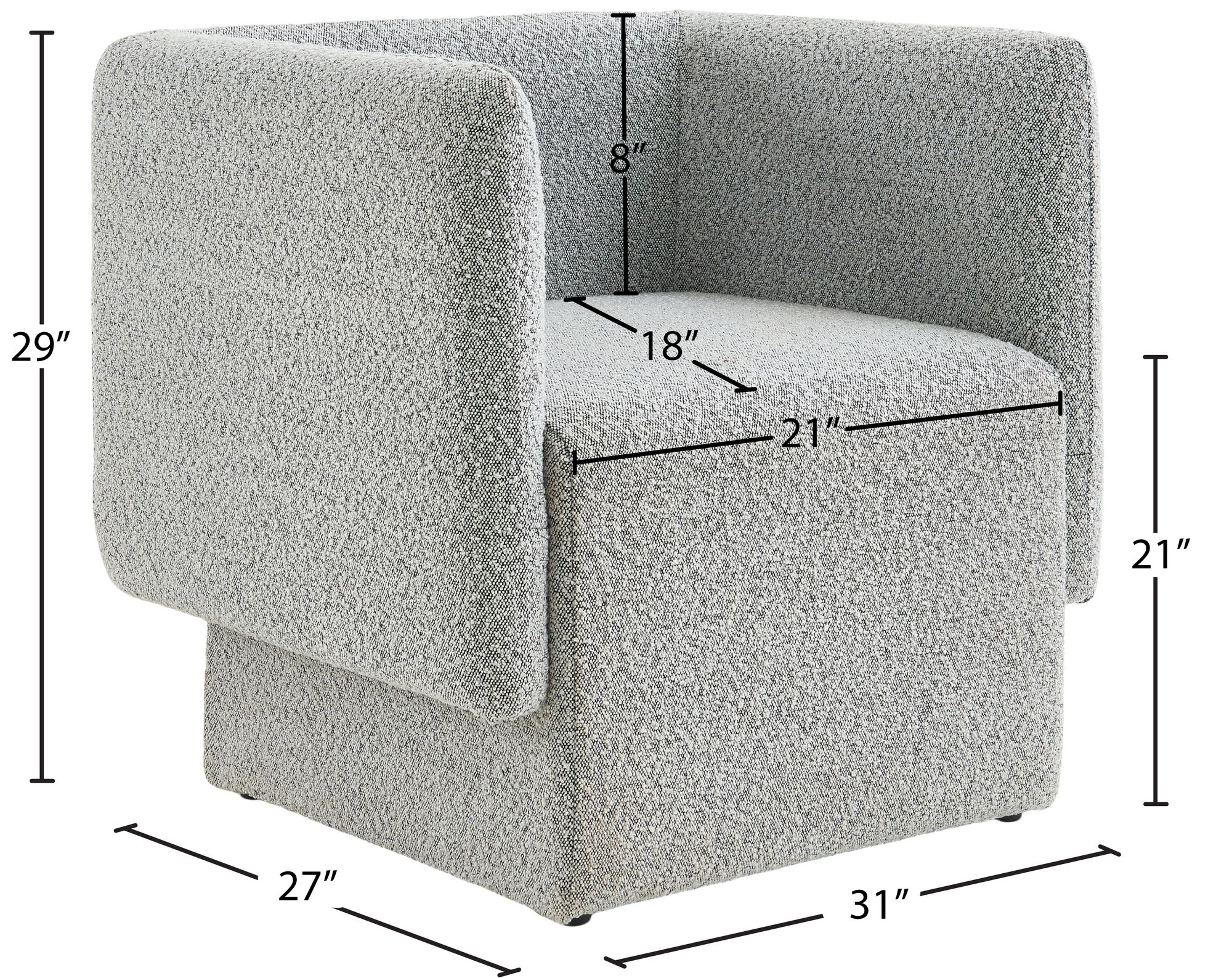 Vera Boucle Fabric Accent Chair