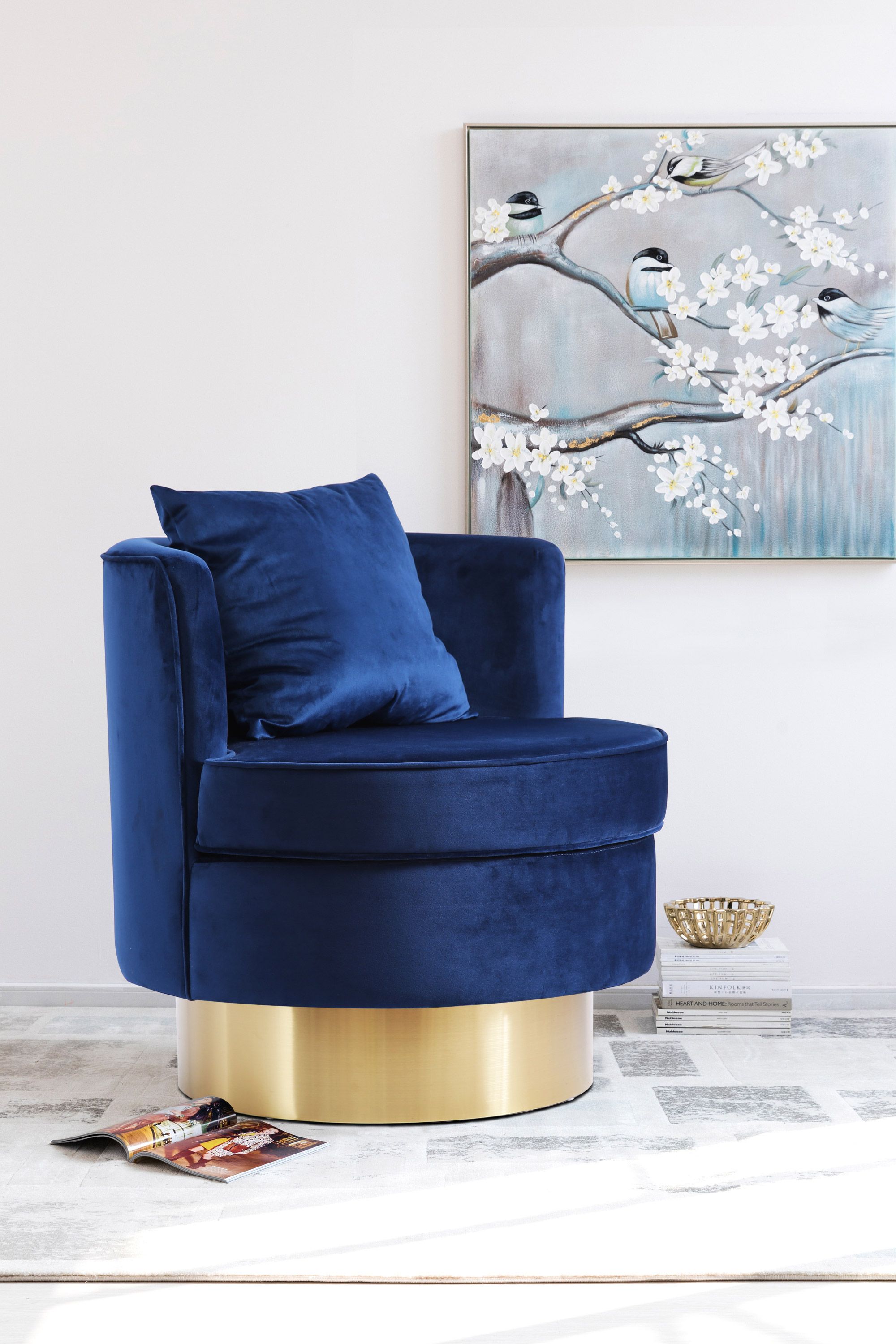 Kendra Velvet Accent Chair
