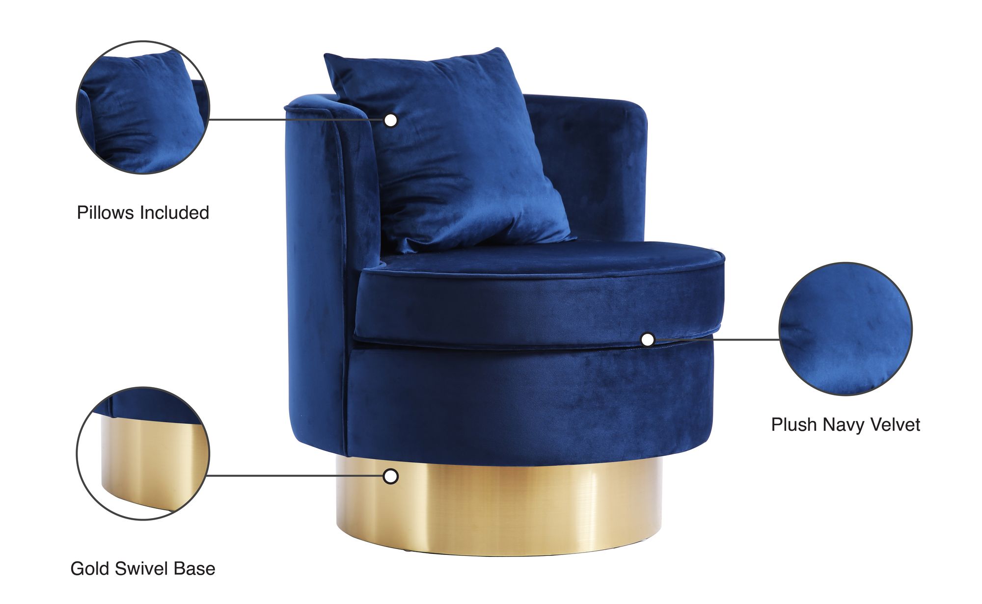 Kendra Velvet Accent Chair