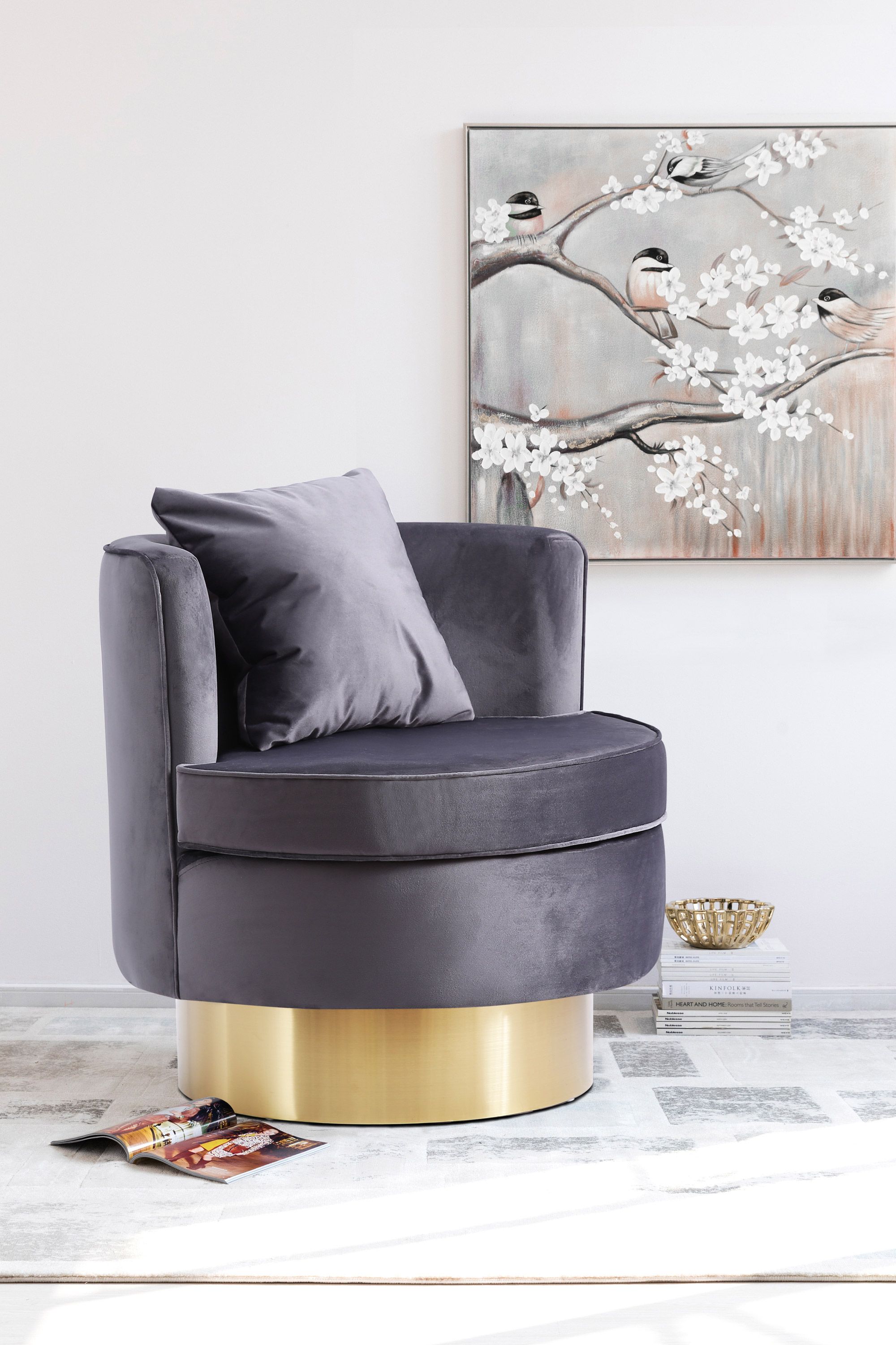 Kendra Velvet Accent Chair