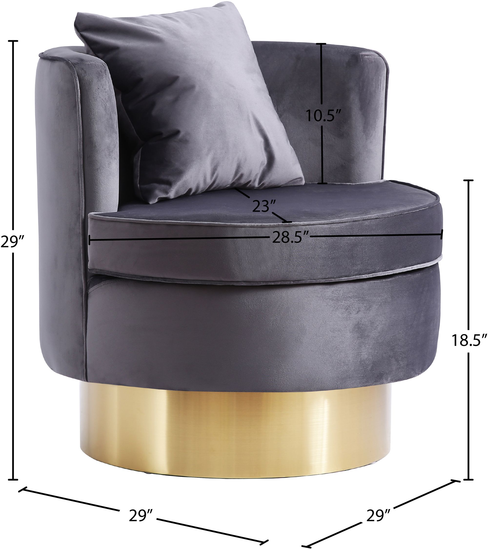 Kendra Velvet Accent Chair