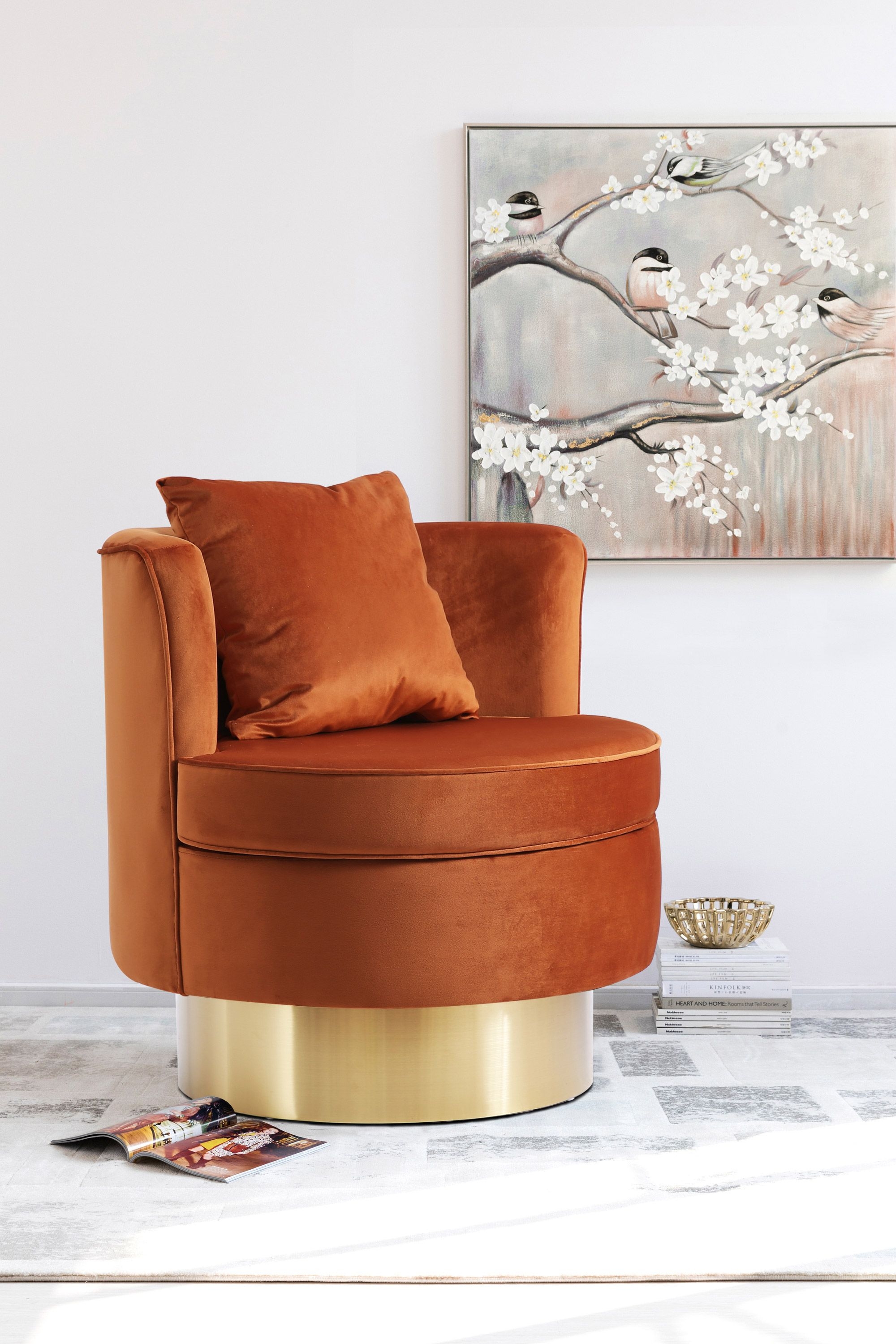 Kendra Velvet Accent Chair