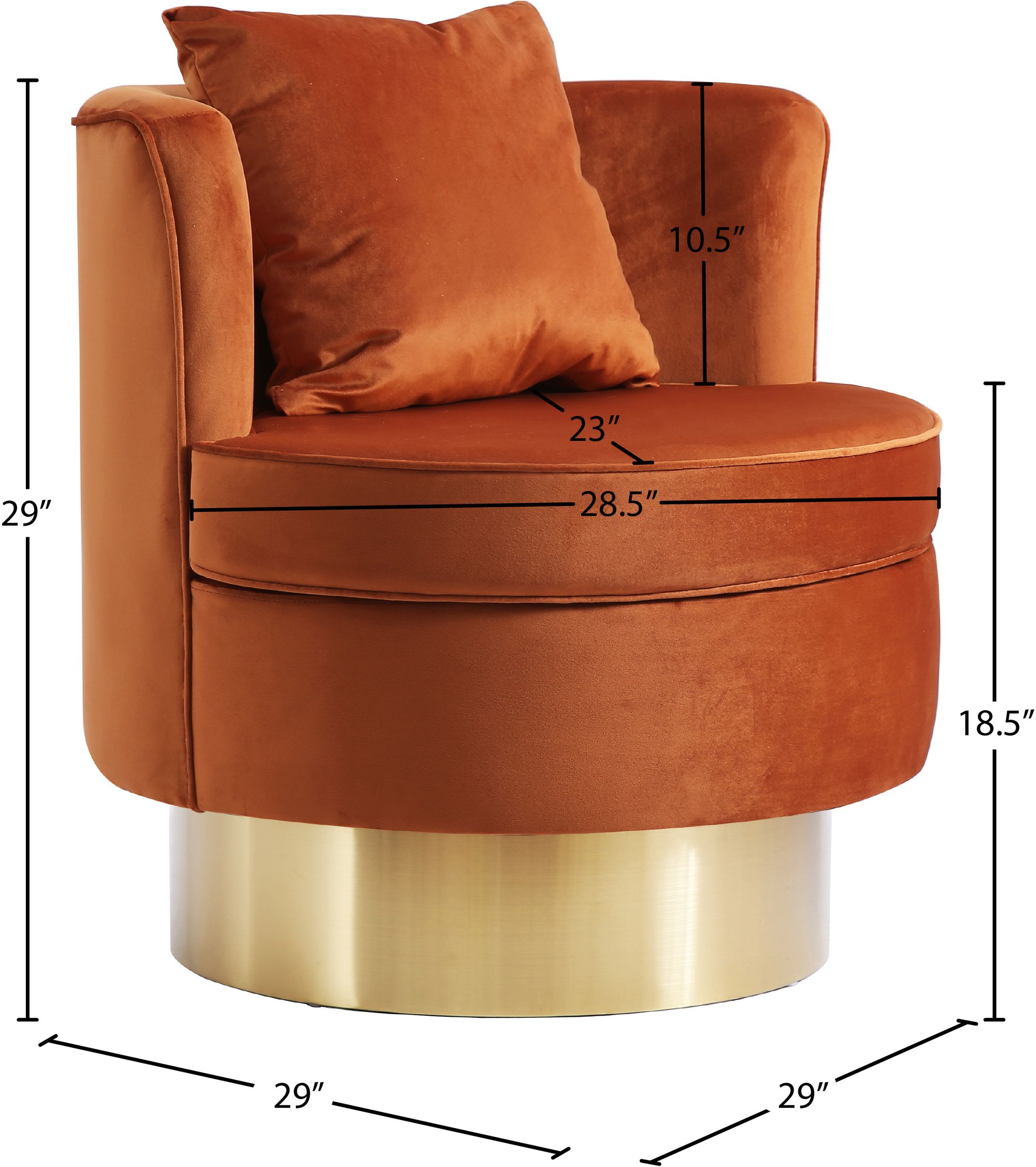 Kendra Velvet Accent Chair