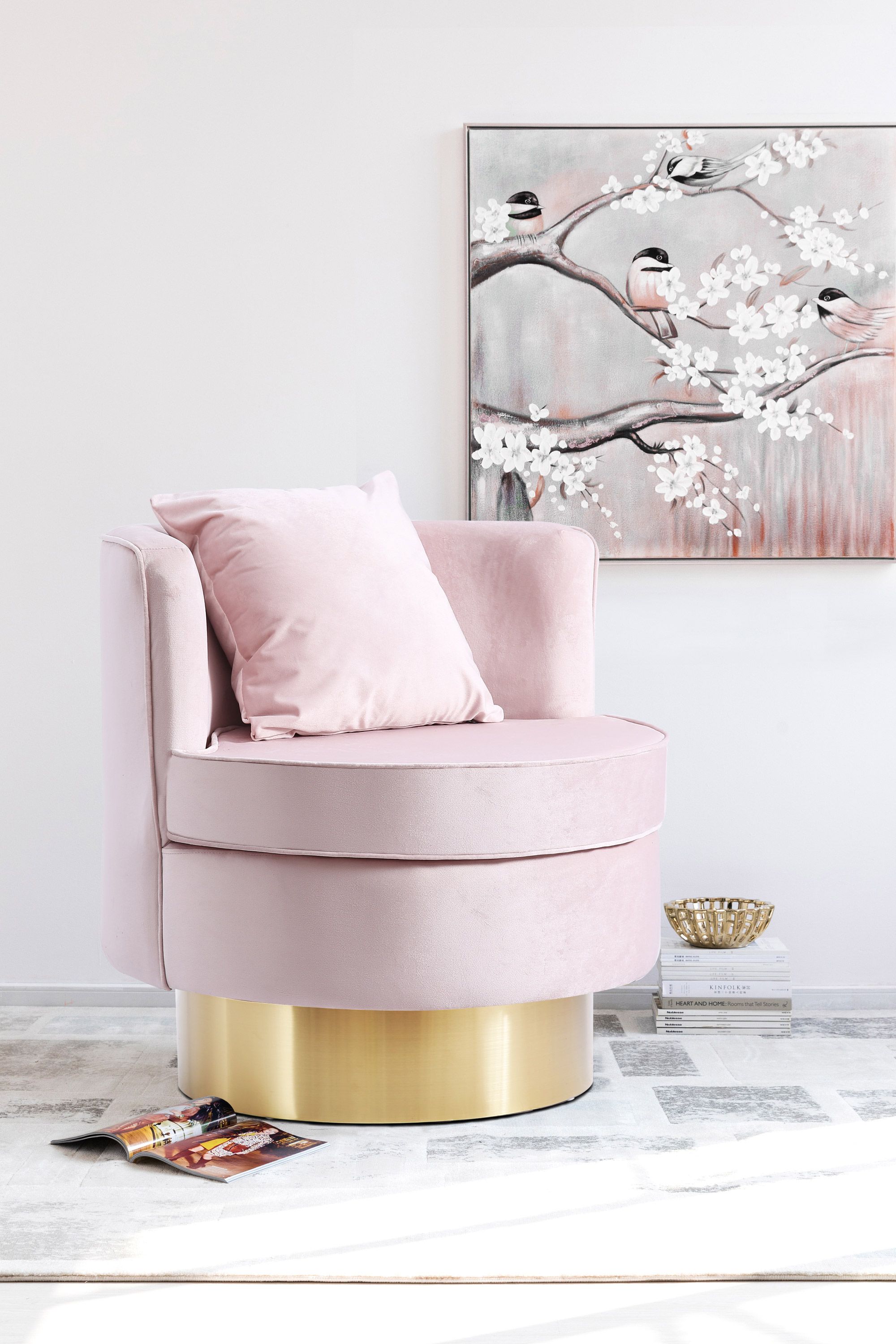 Kendra Velvet Accent Chair