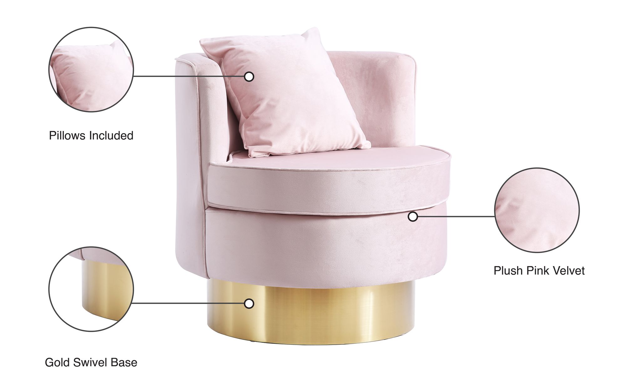 Kendra Velvet Accent Chair