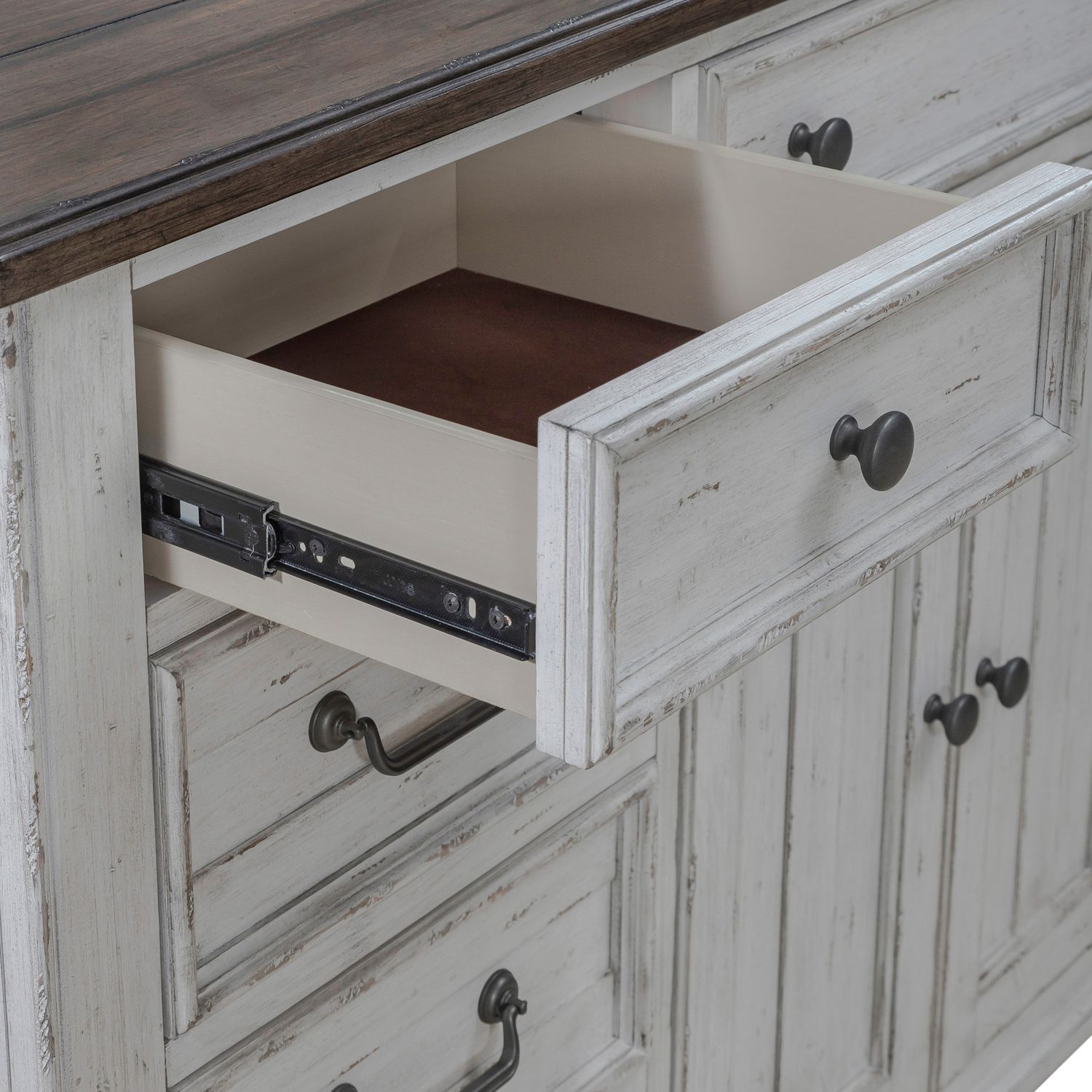 River Place Wood Dresser w/2 Doors & 9 Drawers
