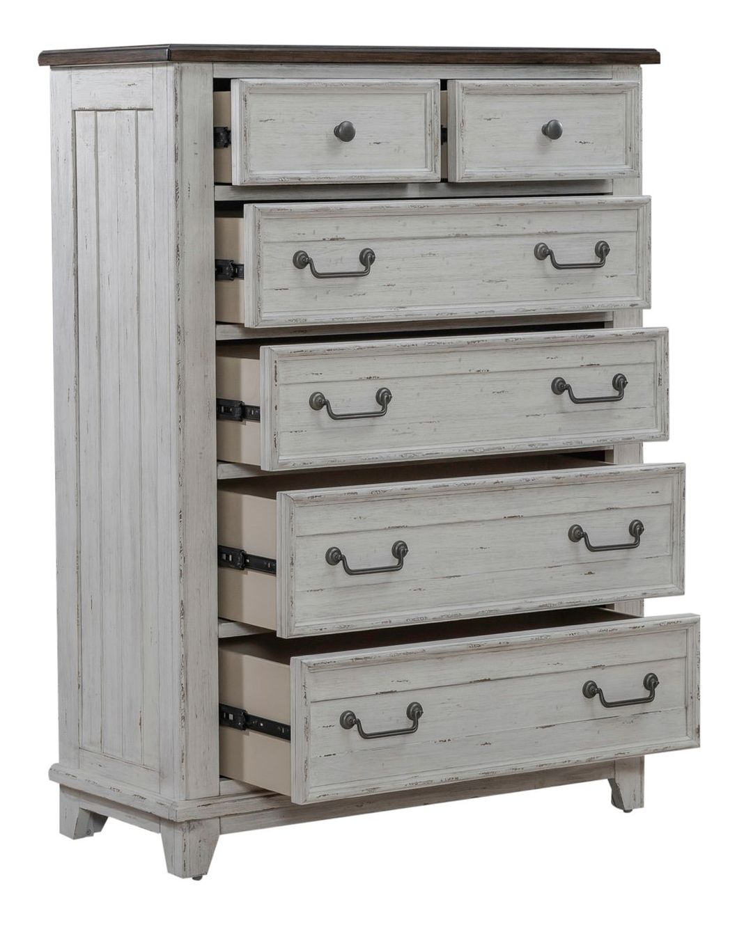 River Place Wood Chest w/6 Drawers