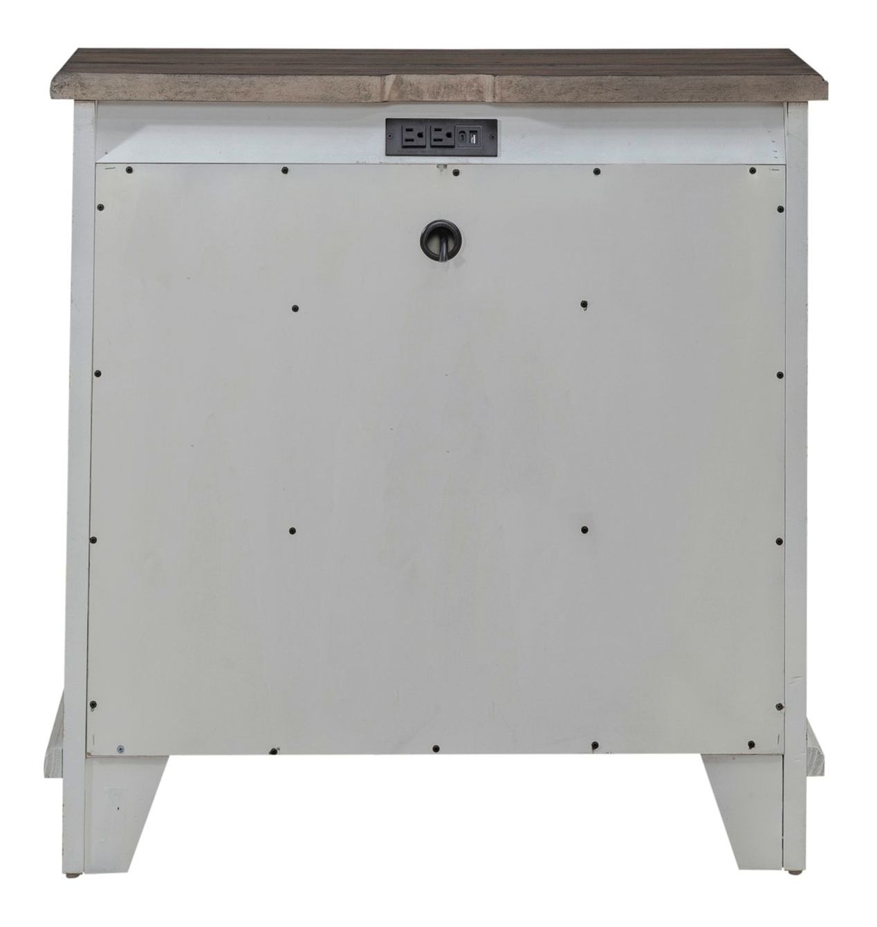 River Place Wood Bedside Chest w/Charging Station & Drawer
