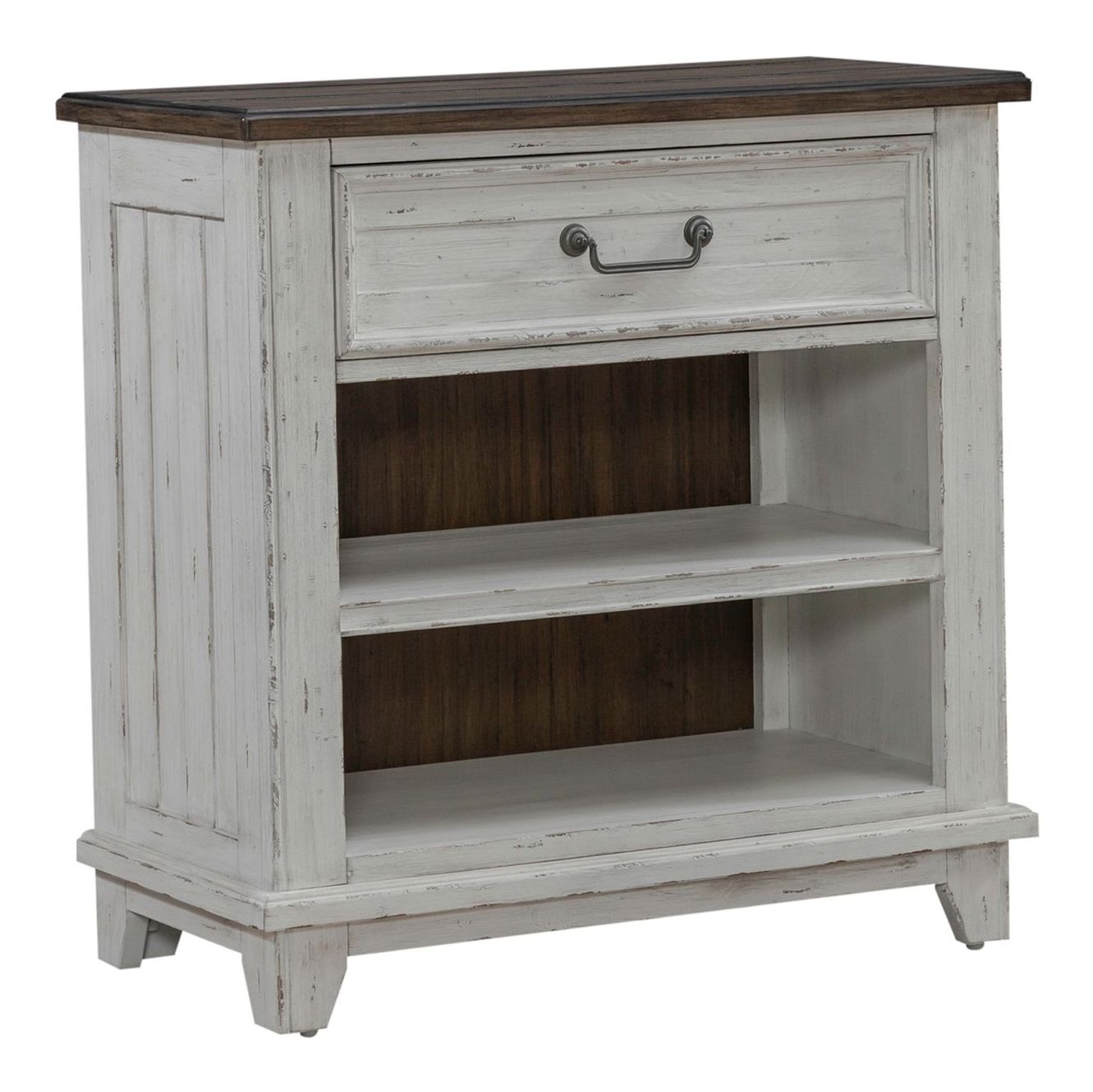 River Place Wood Bedside Chest w/Charging Station & Drawer